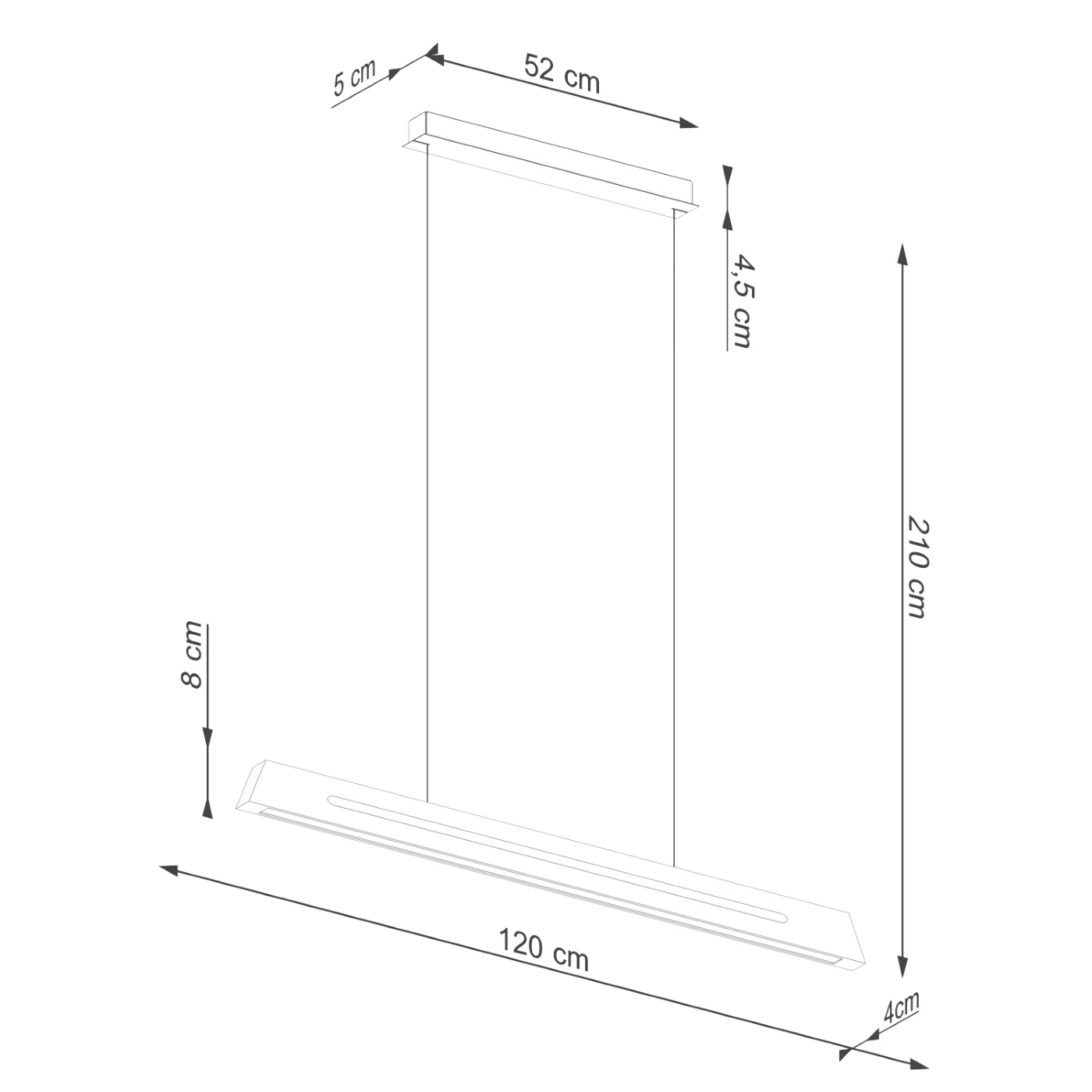Lampa wisząca Skog LED 120 cm dąb 4000K - Image 13