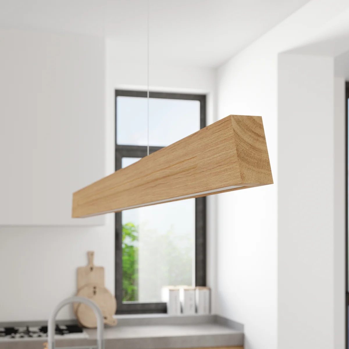 Lampa wisząca Skog LED 150 cm dąb 4000K - Image 4