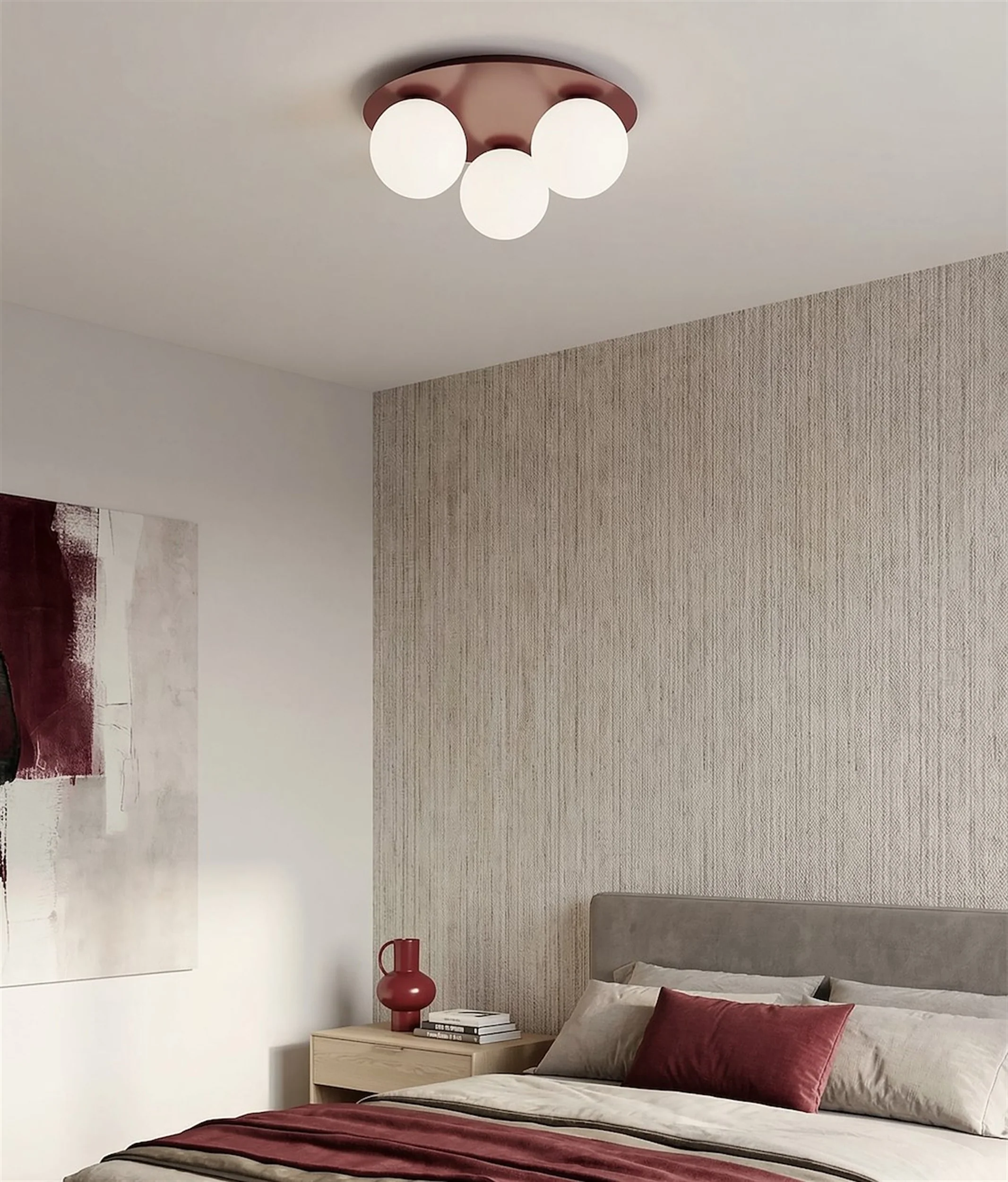 Lampa wisząca Solar x3 burgund opal - Image 6