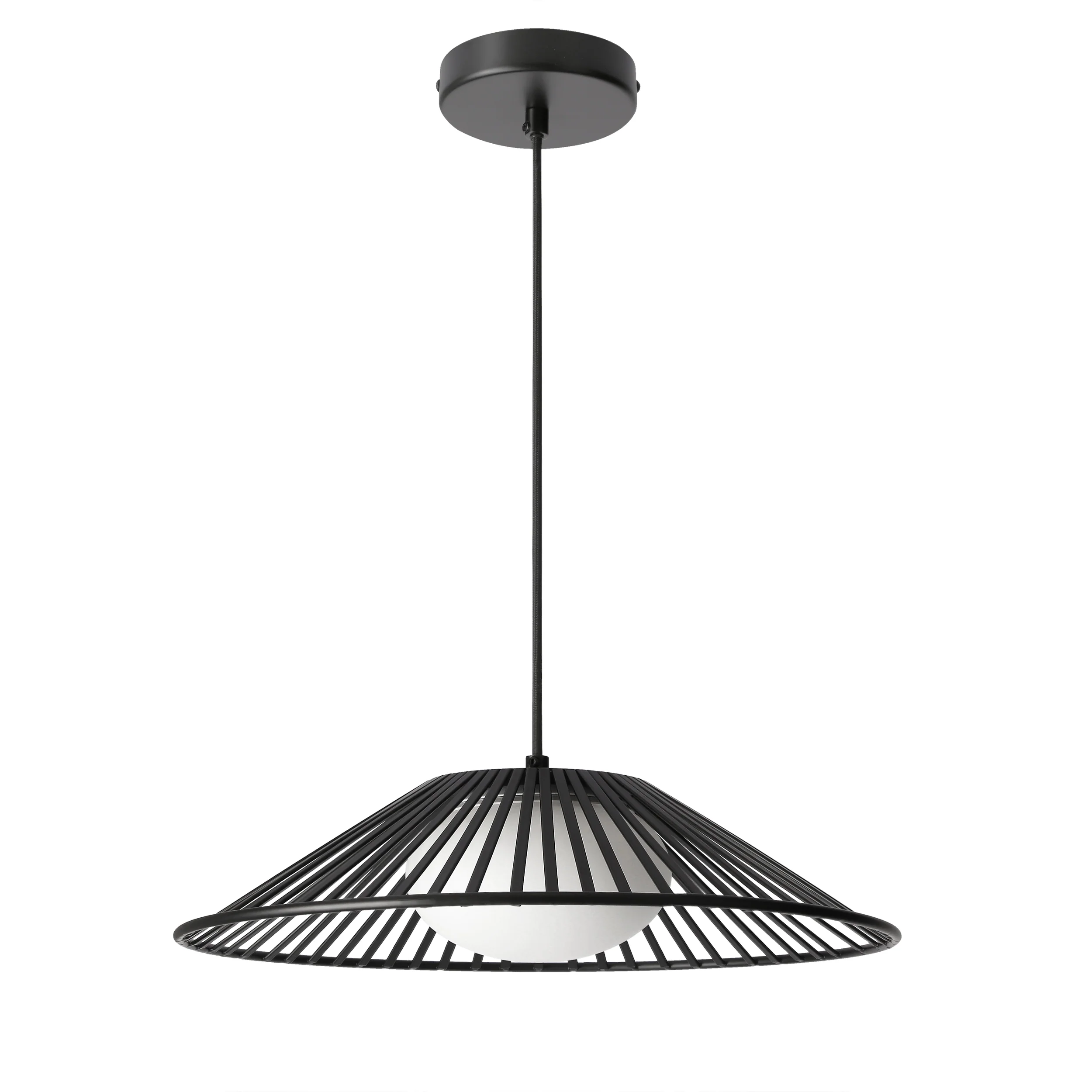 Lampa wisząca Sonte 50 czarna GX53 10W z białym kloszem