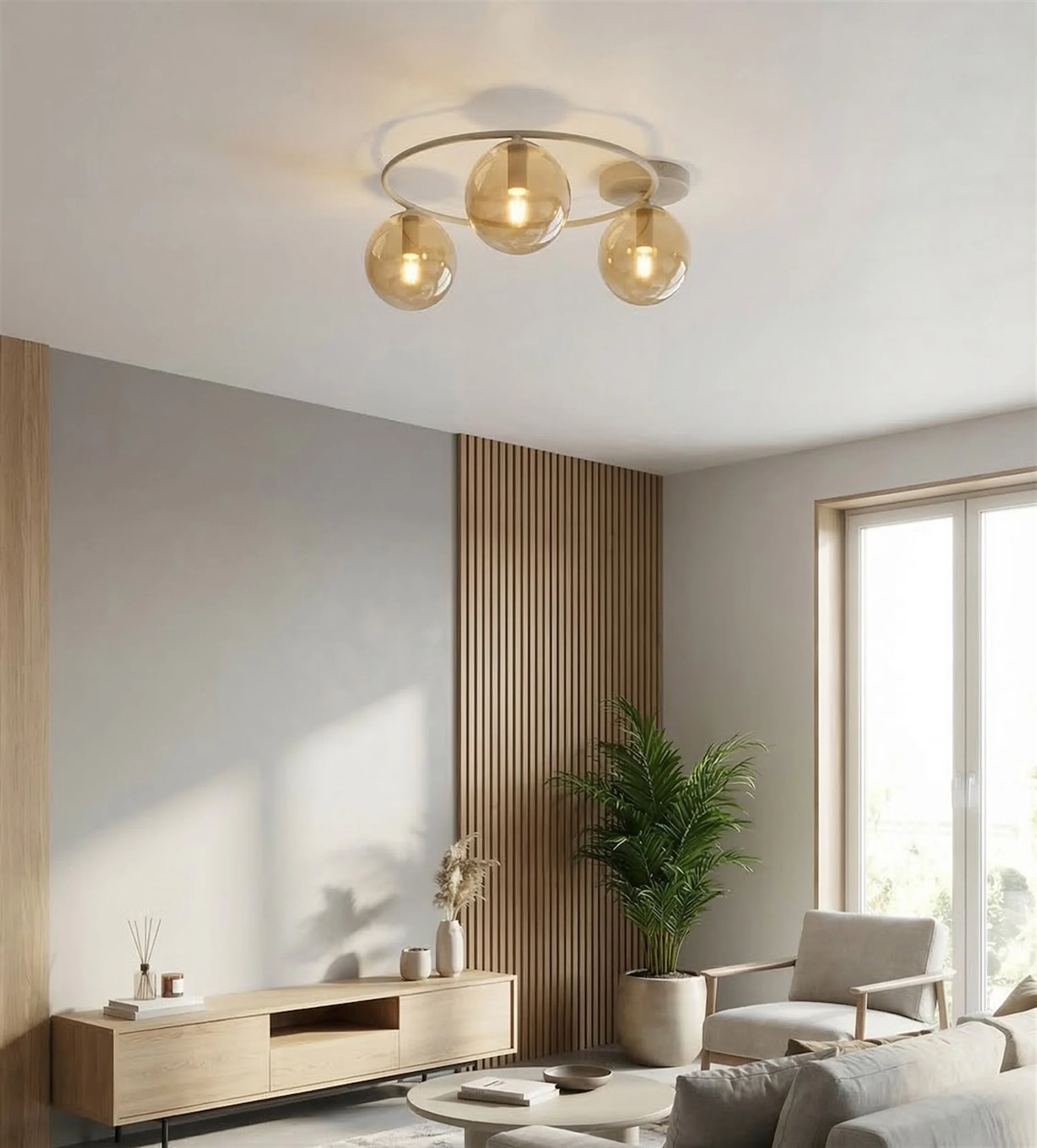 Lampa wisząca Sopra x3 mokka bursztyn - Image 4