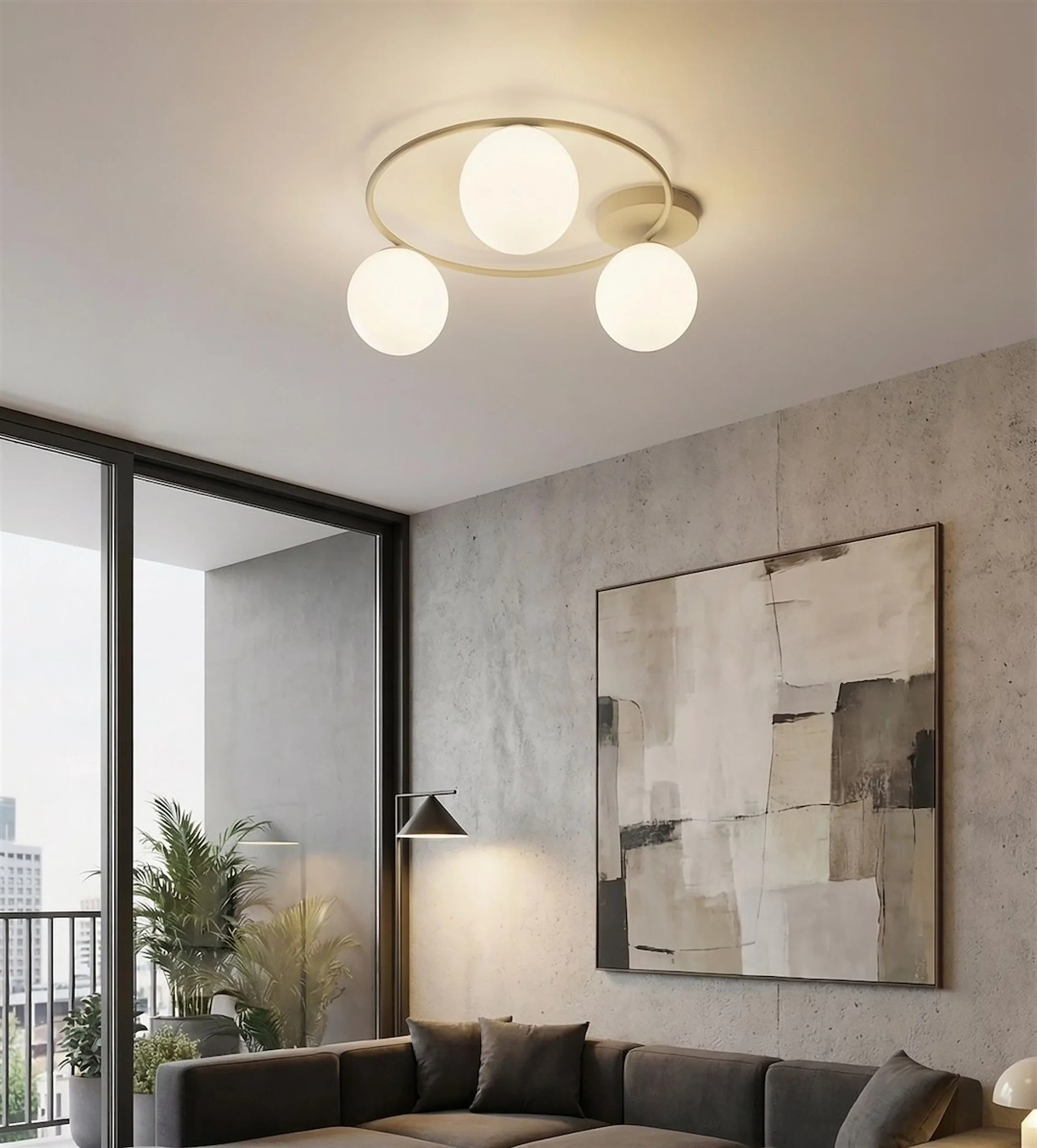 Lampa wisząca Sopra x3 mokka opal - Image 5