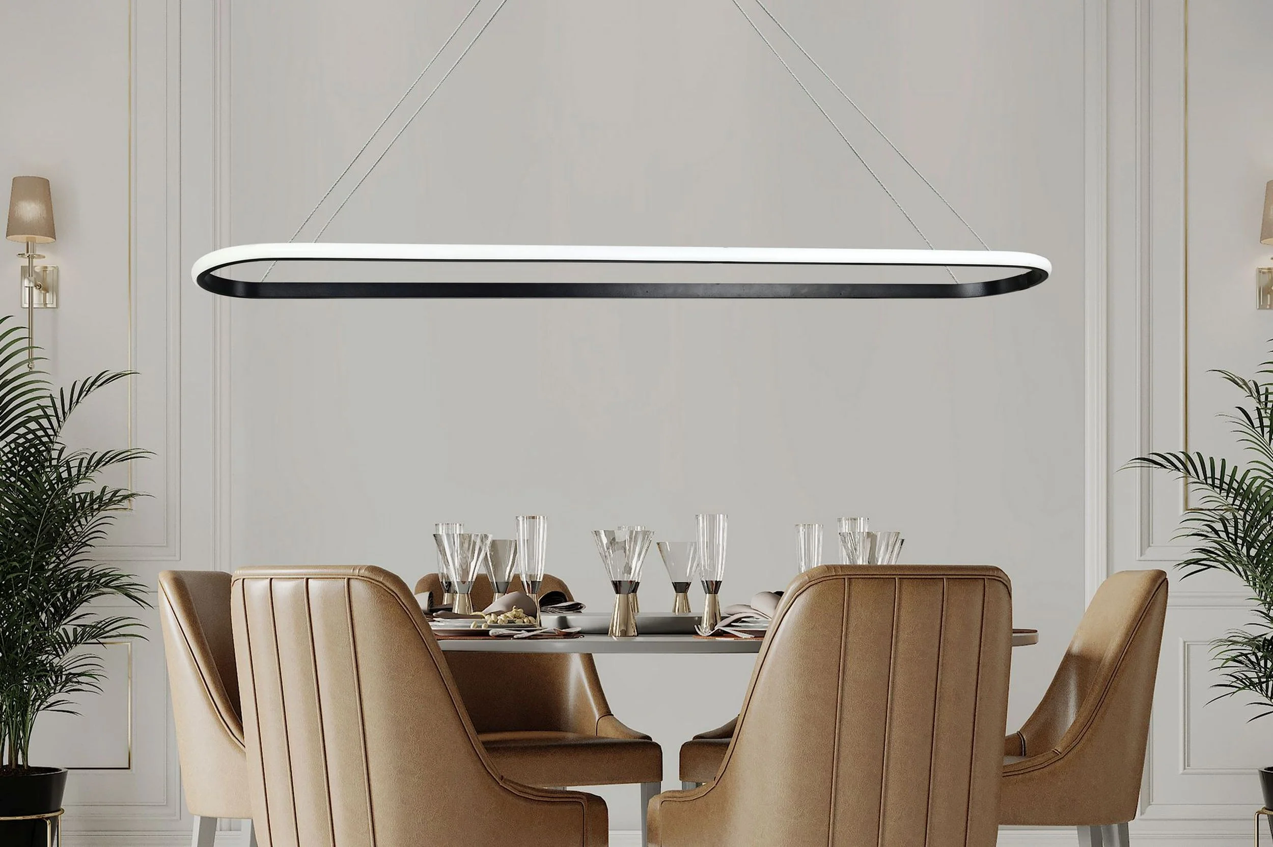 Lampa wisząca Spin LED czarny ciepłe światło - Image 5
