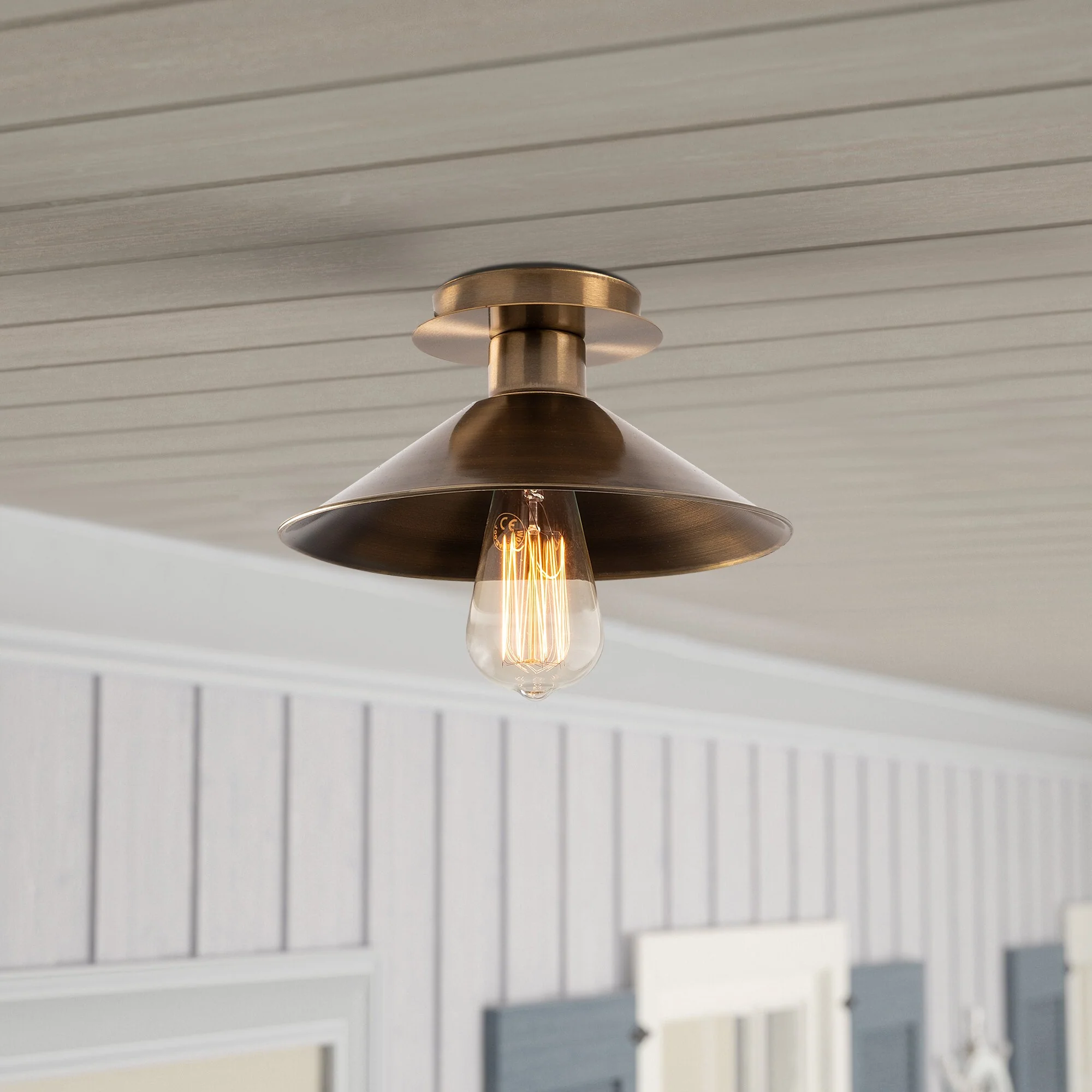 Lampa wisząca Staice kapelusz średnica 24cm vintage - Image 3