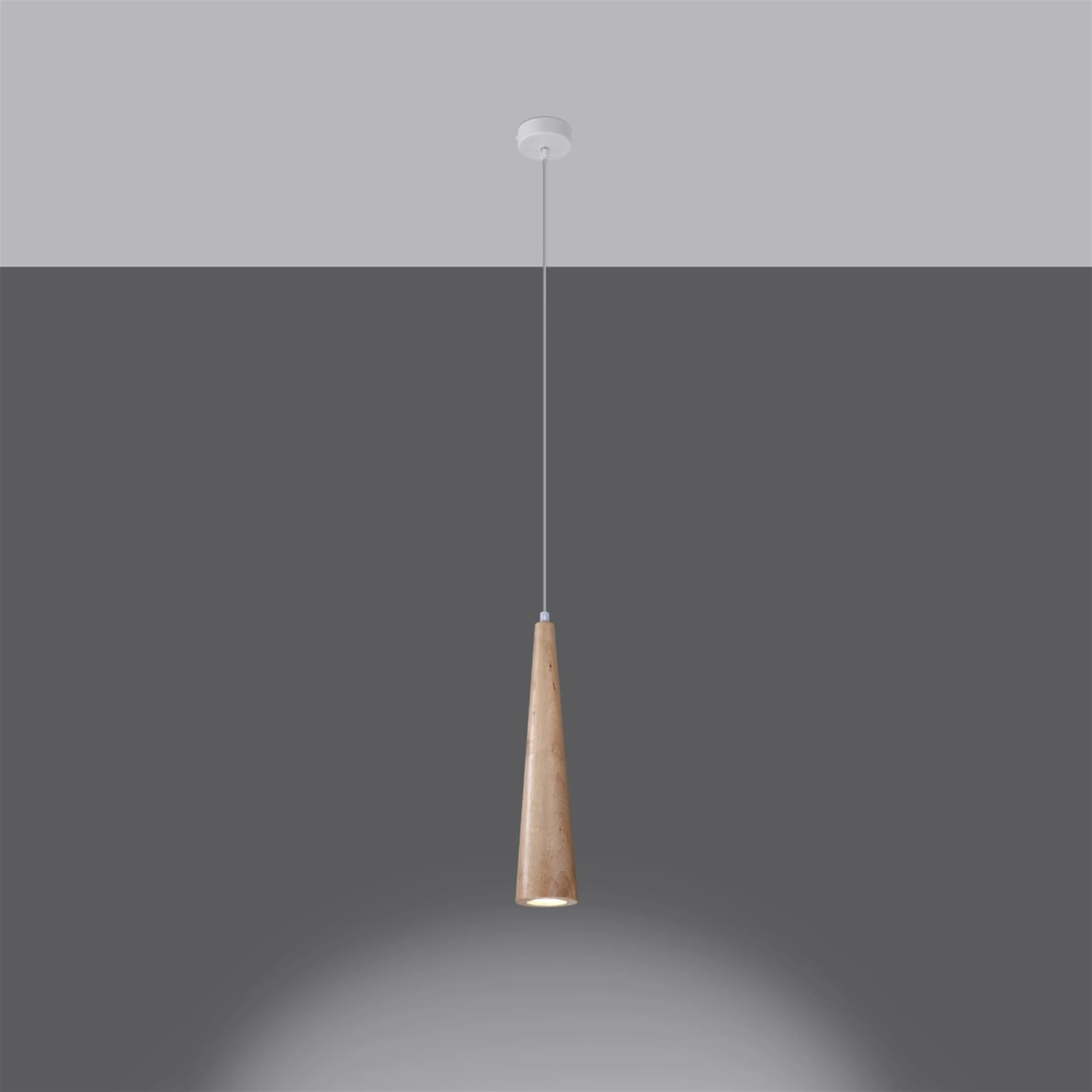 Lampa wisząca Sula x1 naturalne drewno - Image 3