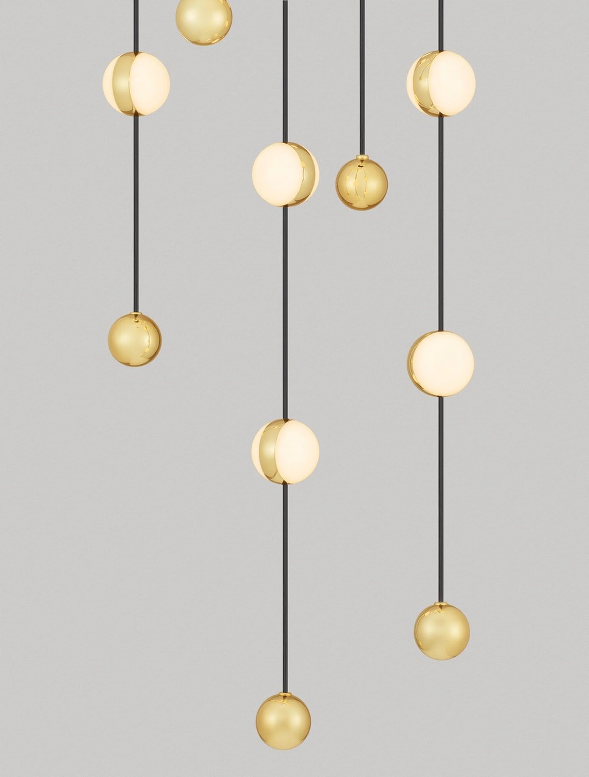 Lampa wisząca Systally LED 200 cm złoto-czarna - Image 3