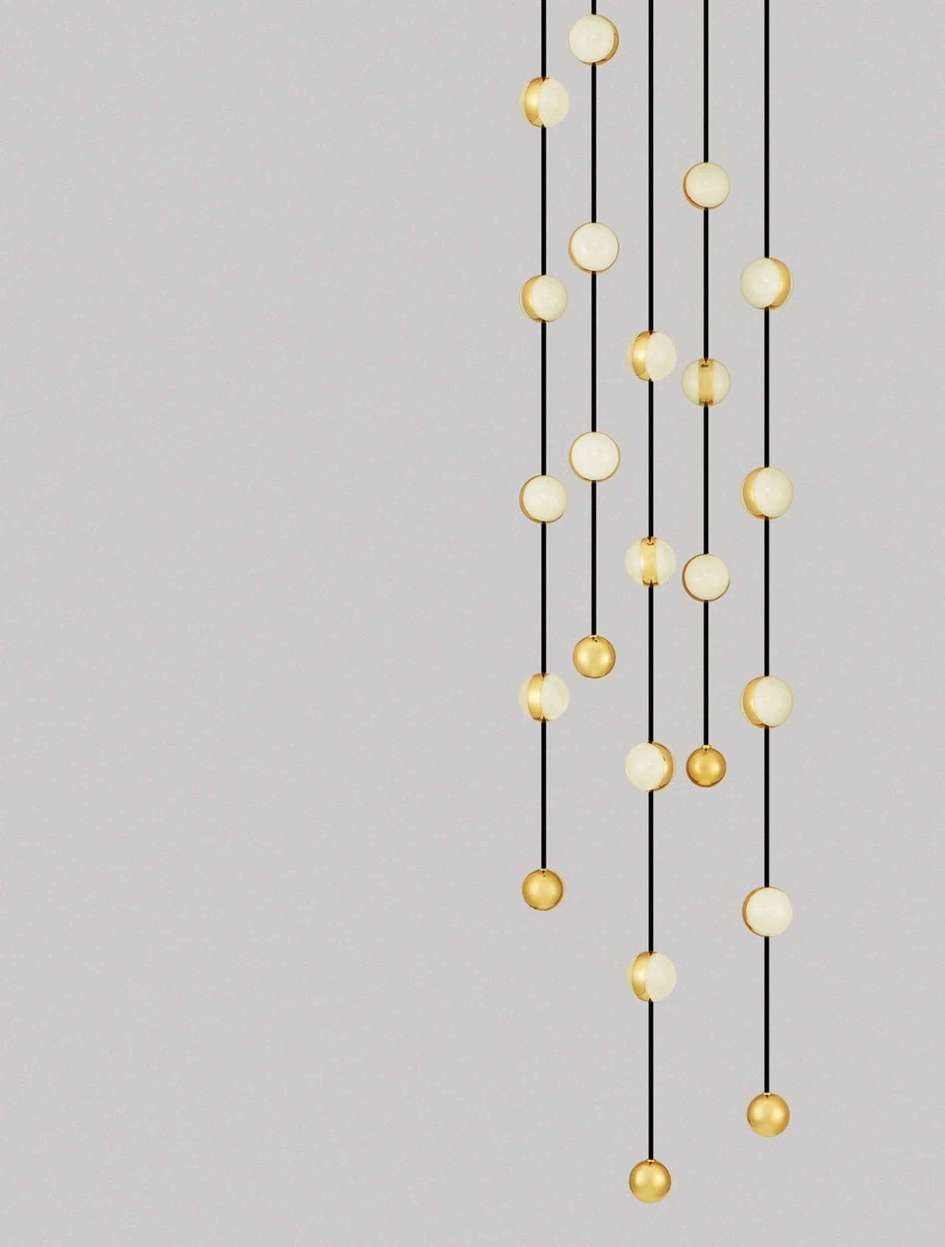 Lampa wisząca Systally LED 200 cm złoto-czarna - Image 4