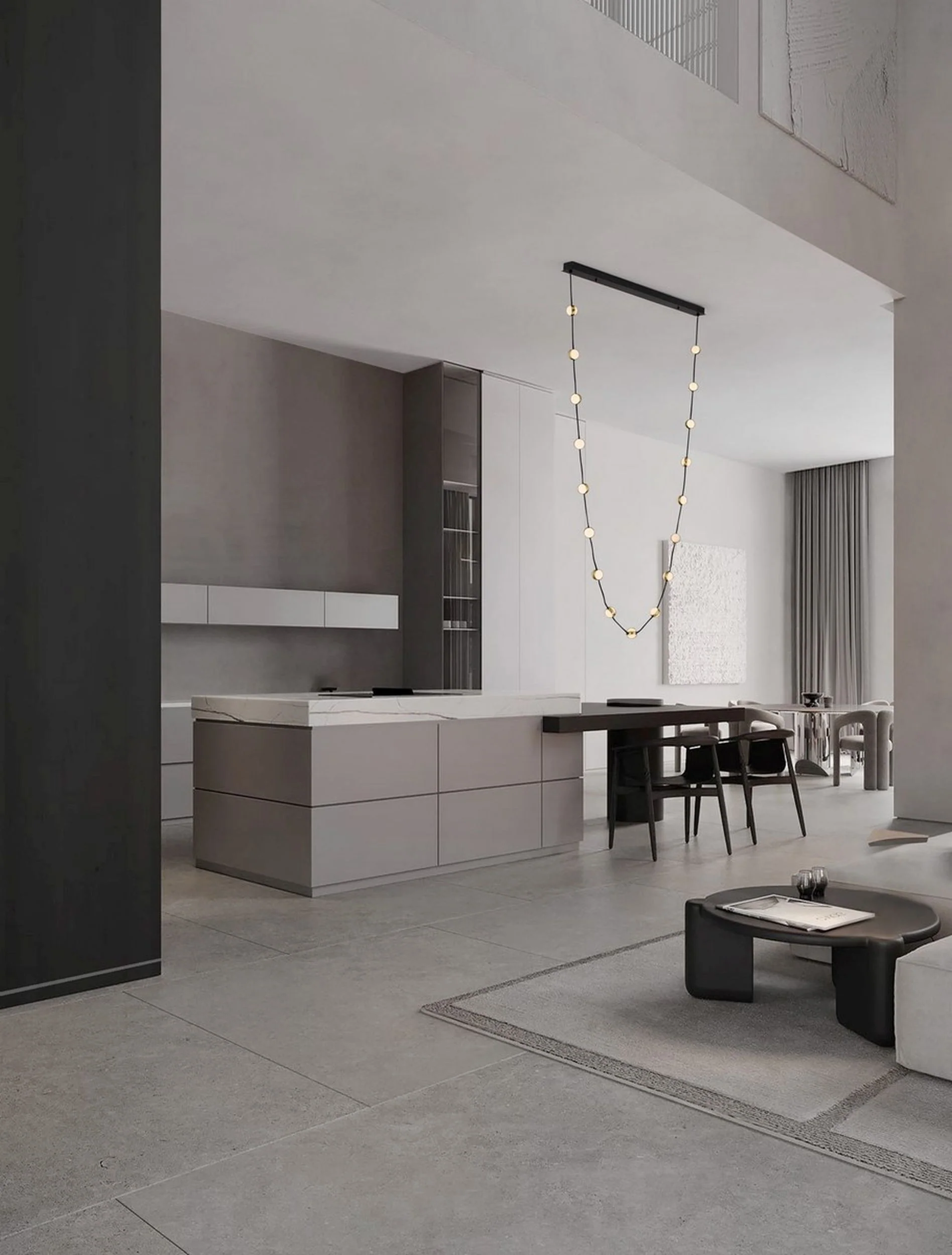 Lampa wisząca Systally LED 210 cm złoto-czarna girlanda - Image 2