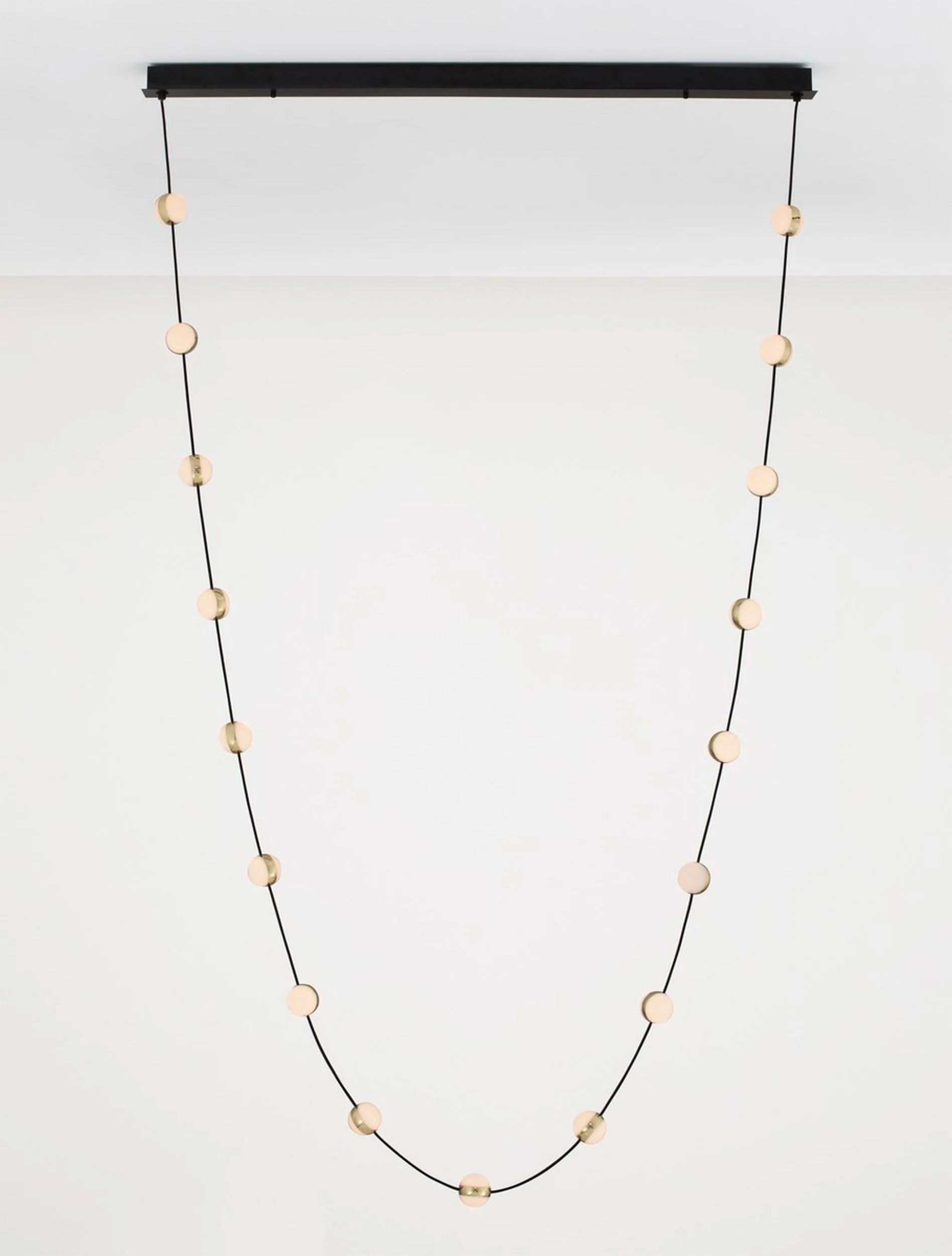 Lampa wisząca Systally LED 210 cm złoto-czarna girlanda - Image 4