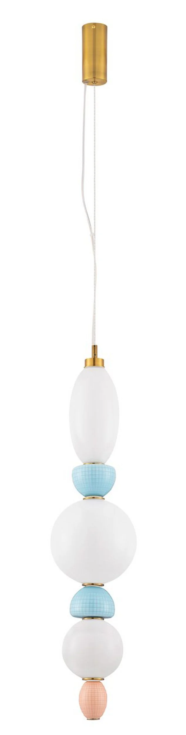 Lampa wisząca Texells LED niebiesko-złota