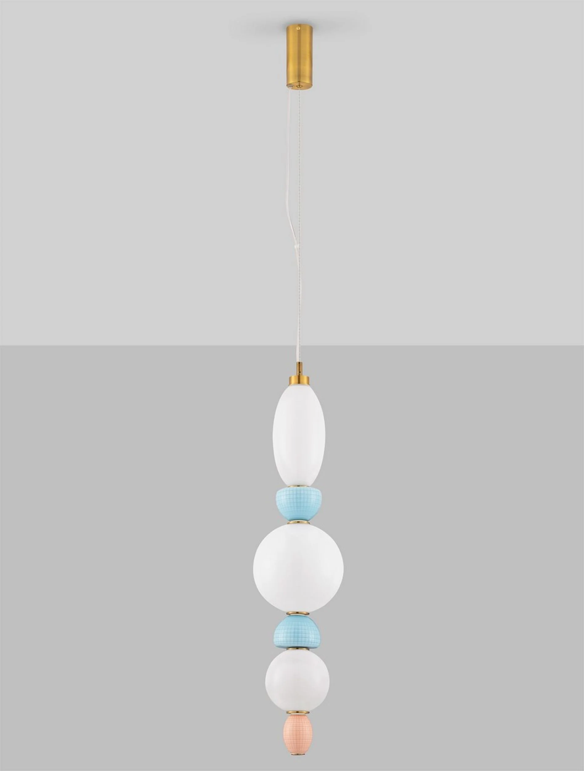 Lampa wisząca Texells LED niebiesko-złota - Image 3