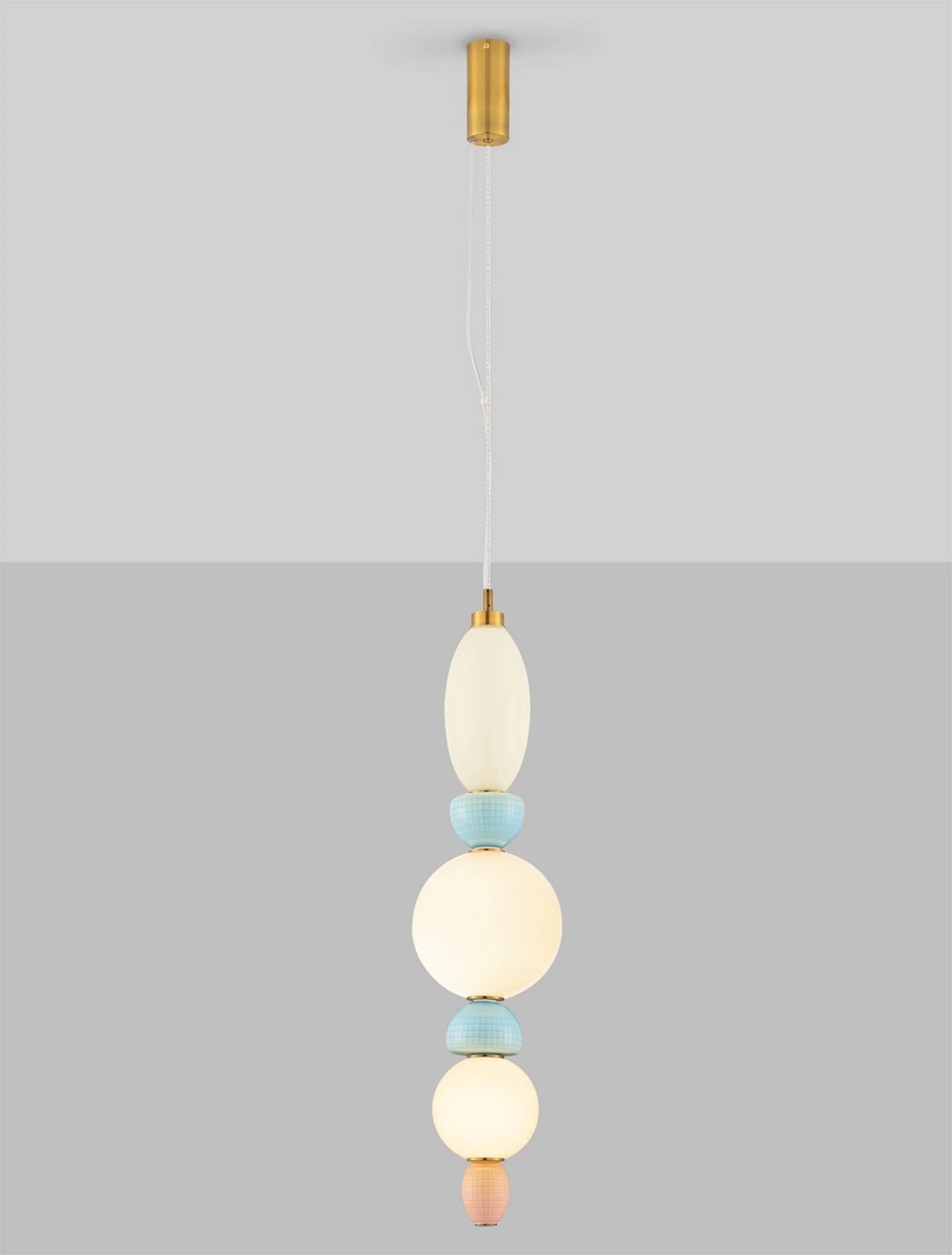Lampa wisząca Texells LED niebiesko-złota - Image 4
