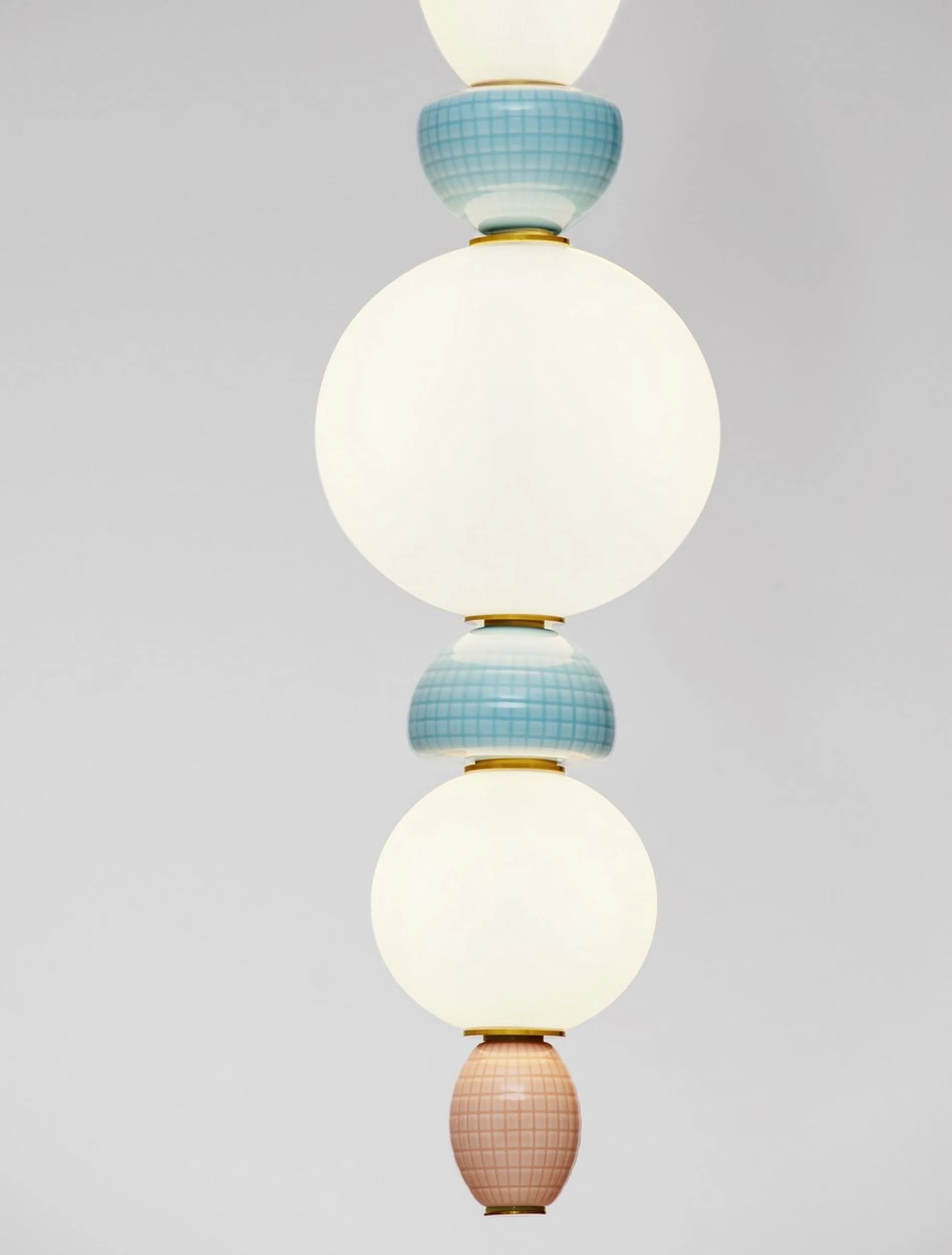 Lampa wisząca Texells LED niebiesko-złota - Image 5