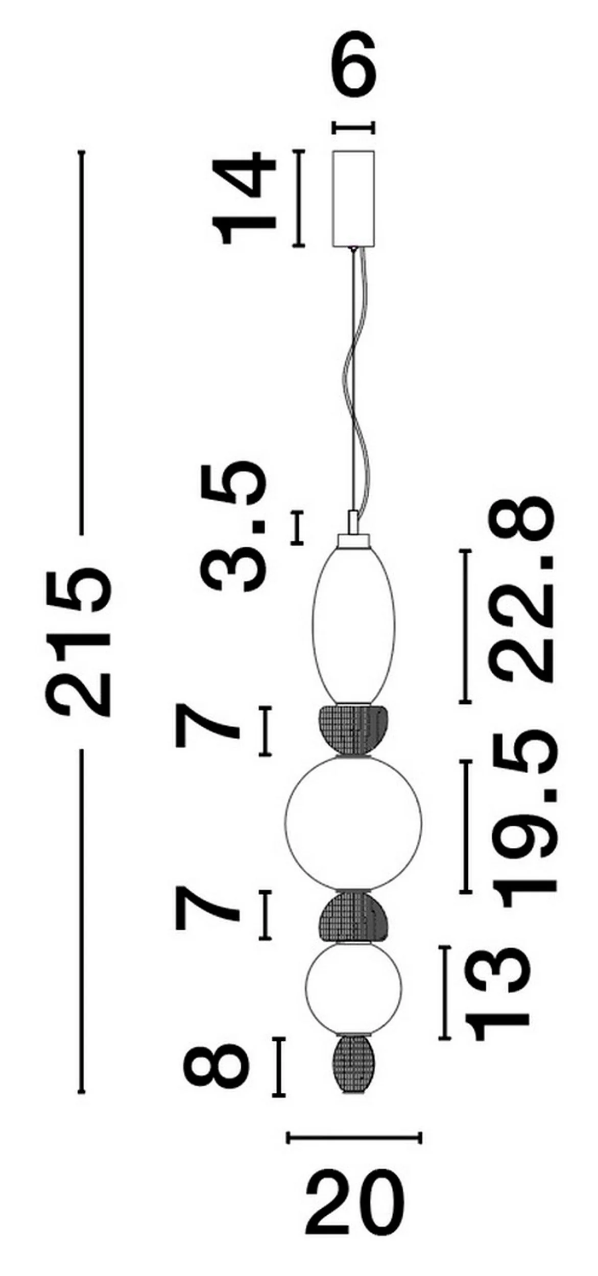 Lampa wisząca Texells LED niebiesko-złota - Image 6