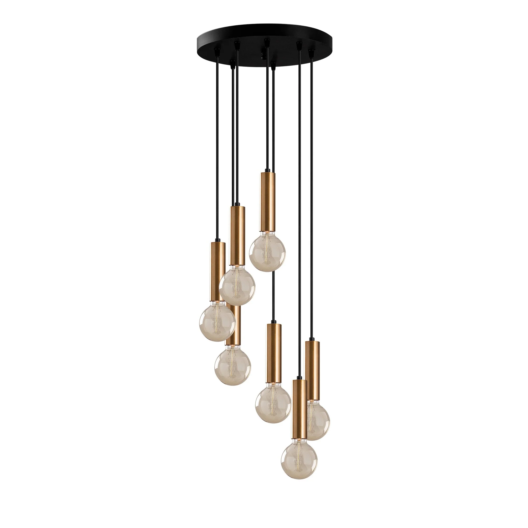 Lampa wisząca Thestly x7 czarno-złota - Image 2