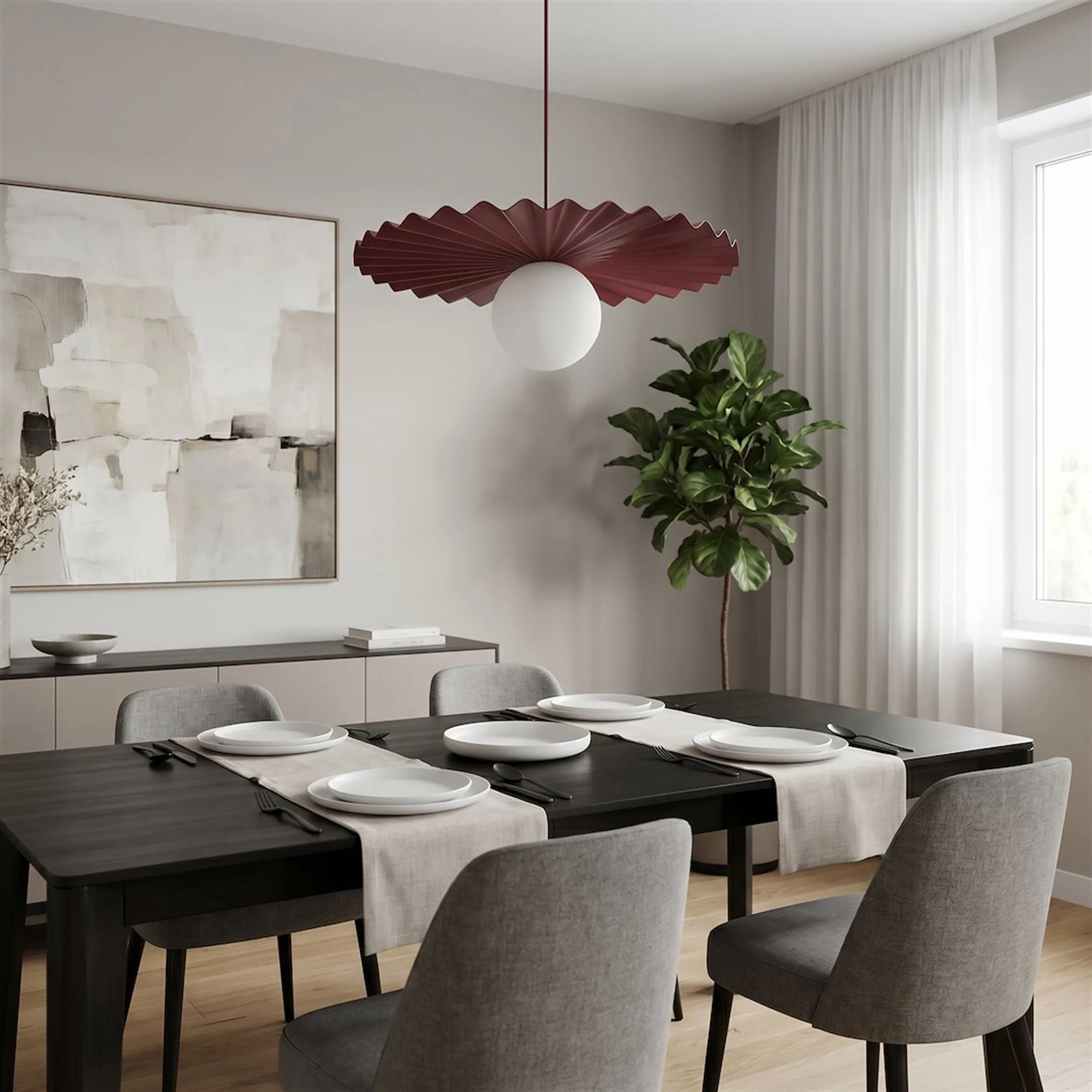 Lampa wisząca Umbra burgundowa - Image 5