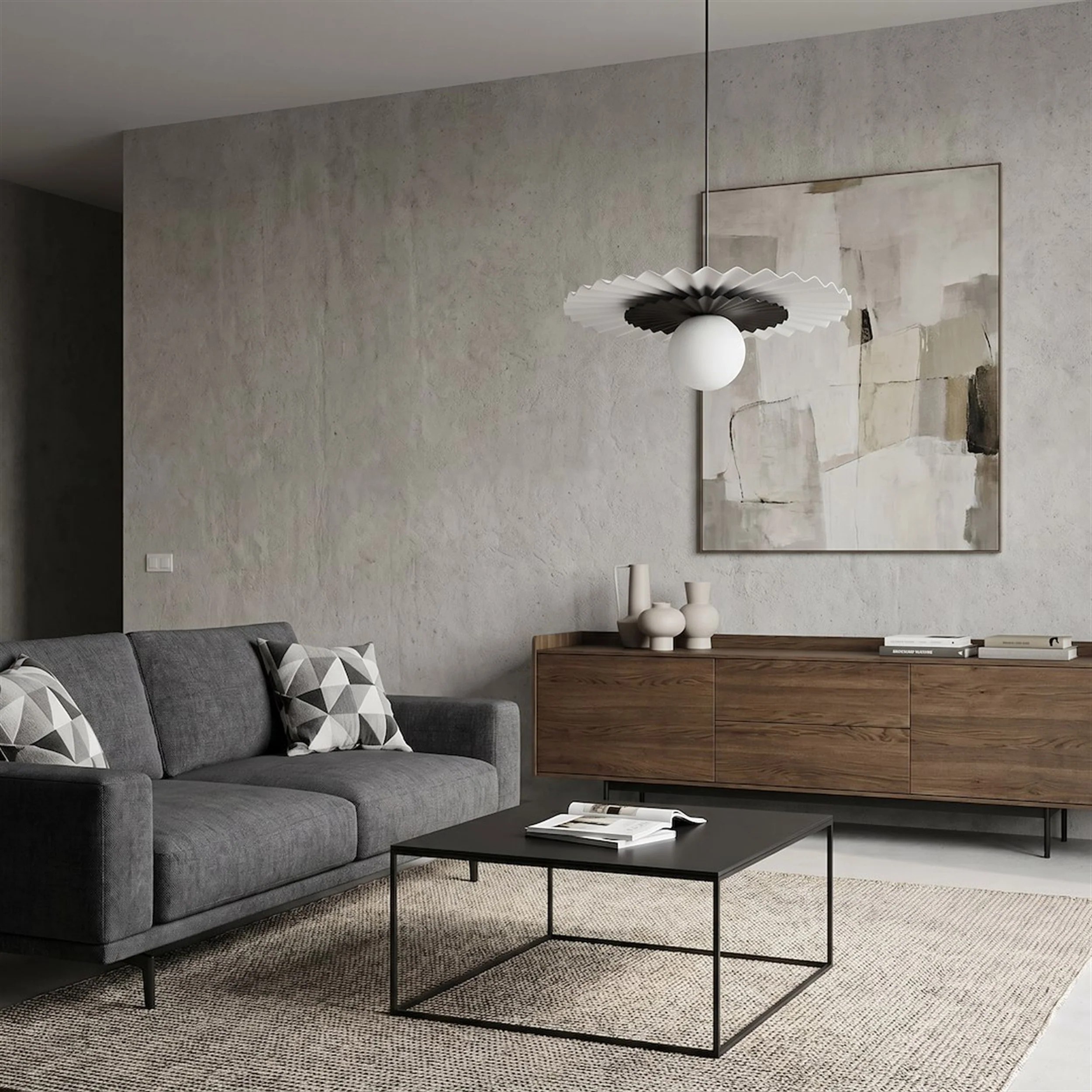 Lampa wisząca Umbra czerń/biel - Image 3