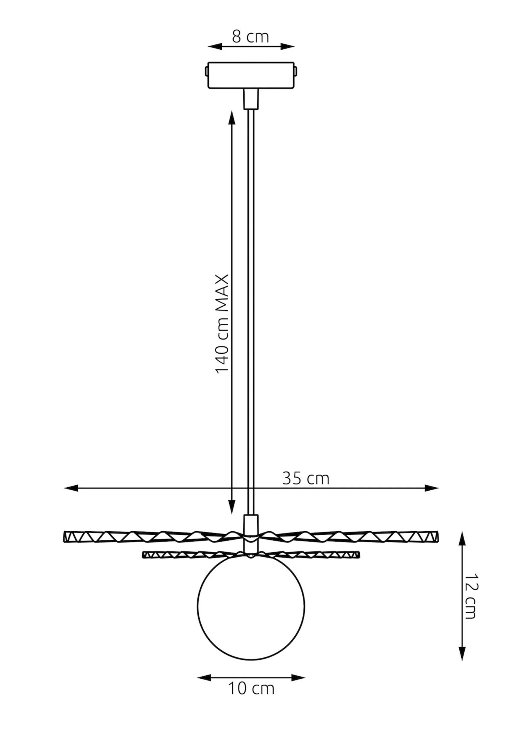 Lampa wisząca Umbra czerń/burgund - Image 7