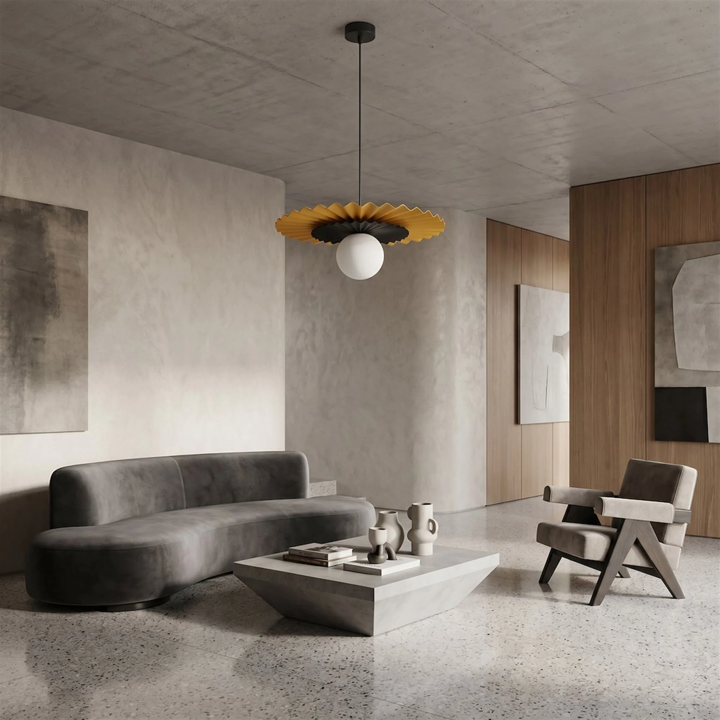 Lampa wisząca Umbra czerń/pomarańcz - Image 3