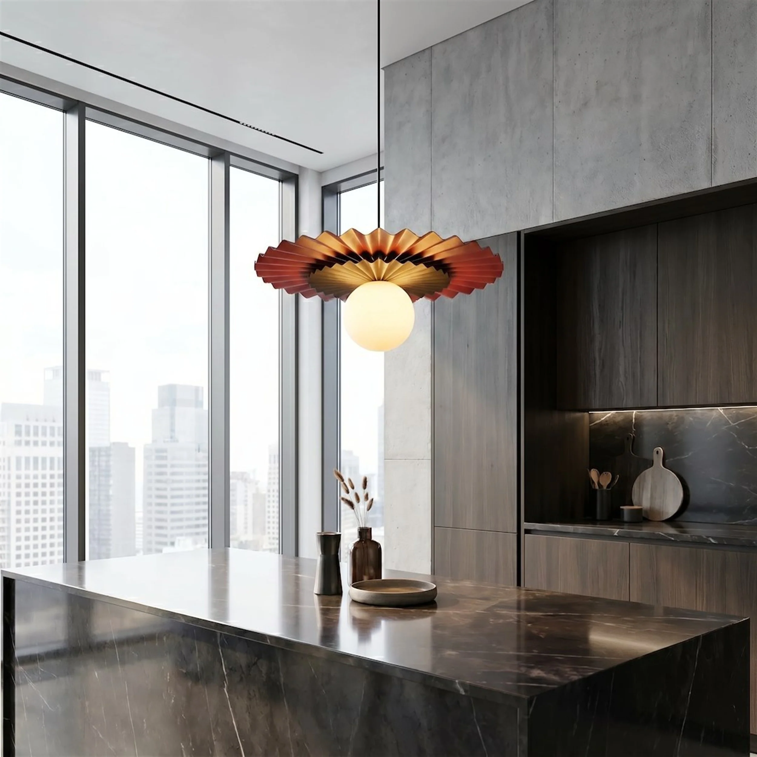 Lampa wisząca Umbra czerń/pomarańcz - Image 4
