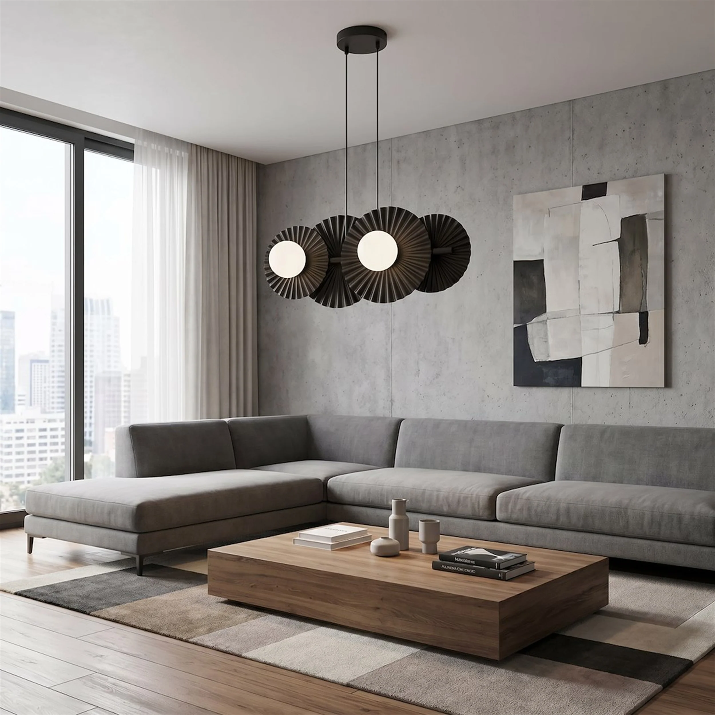 Lampa wisząca Umbra x4 czarna - Image 3