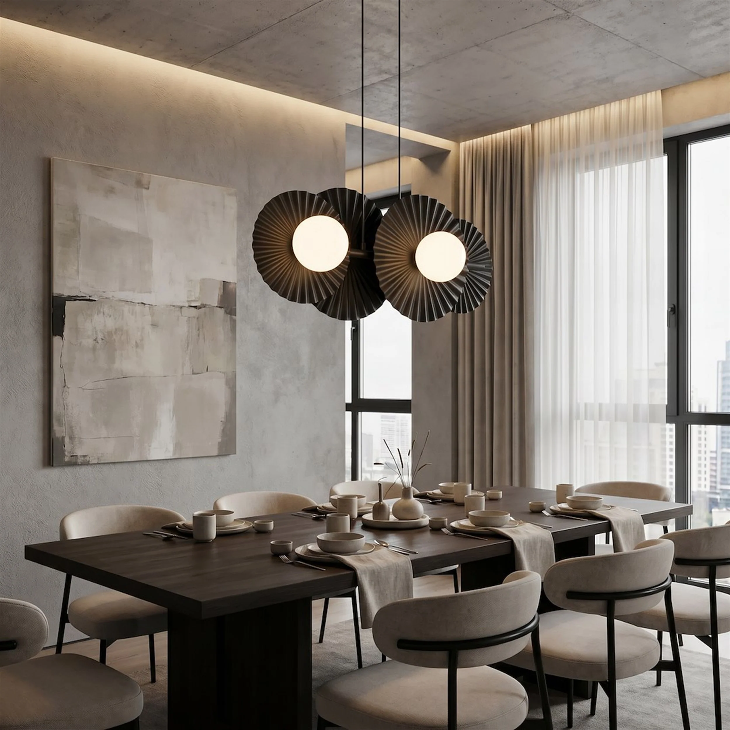 Lampa wisząca Umbra x4 czarna - Image 4
