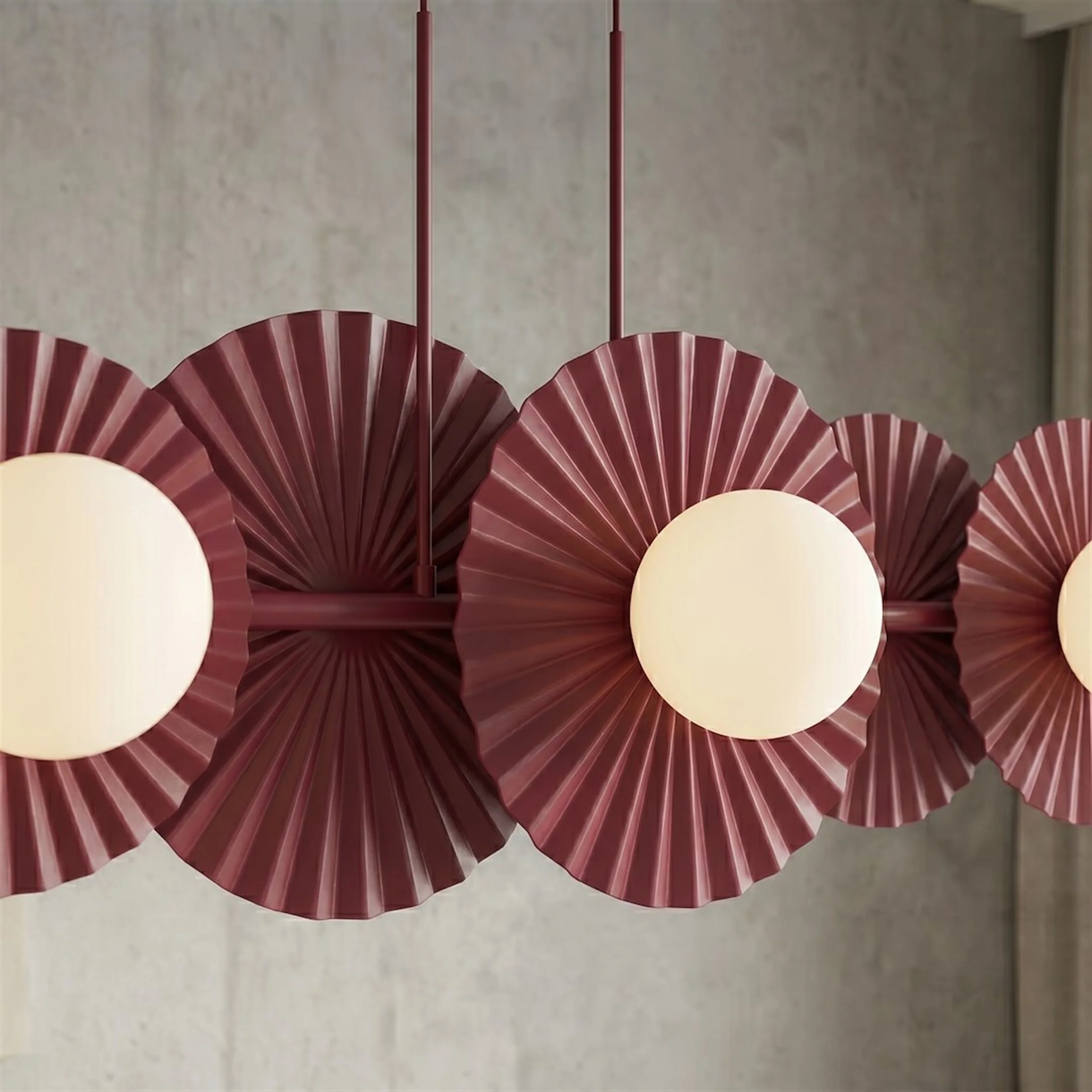 Lampa wisząca Umbra x6 burgundowa - Image 4