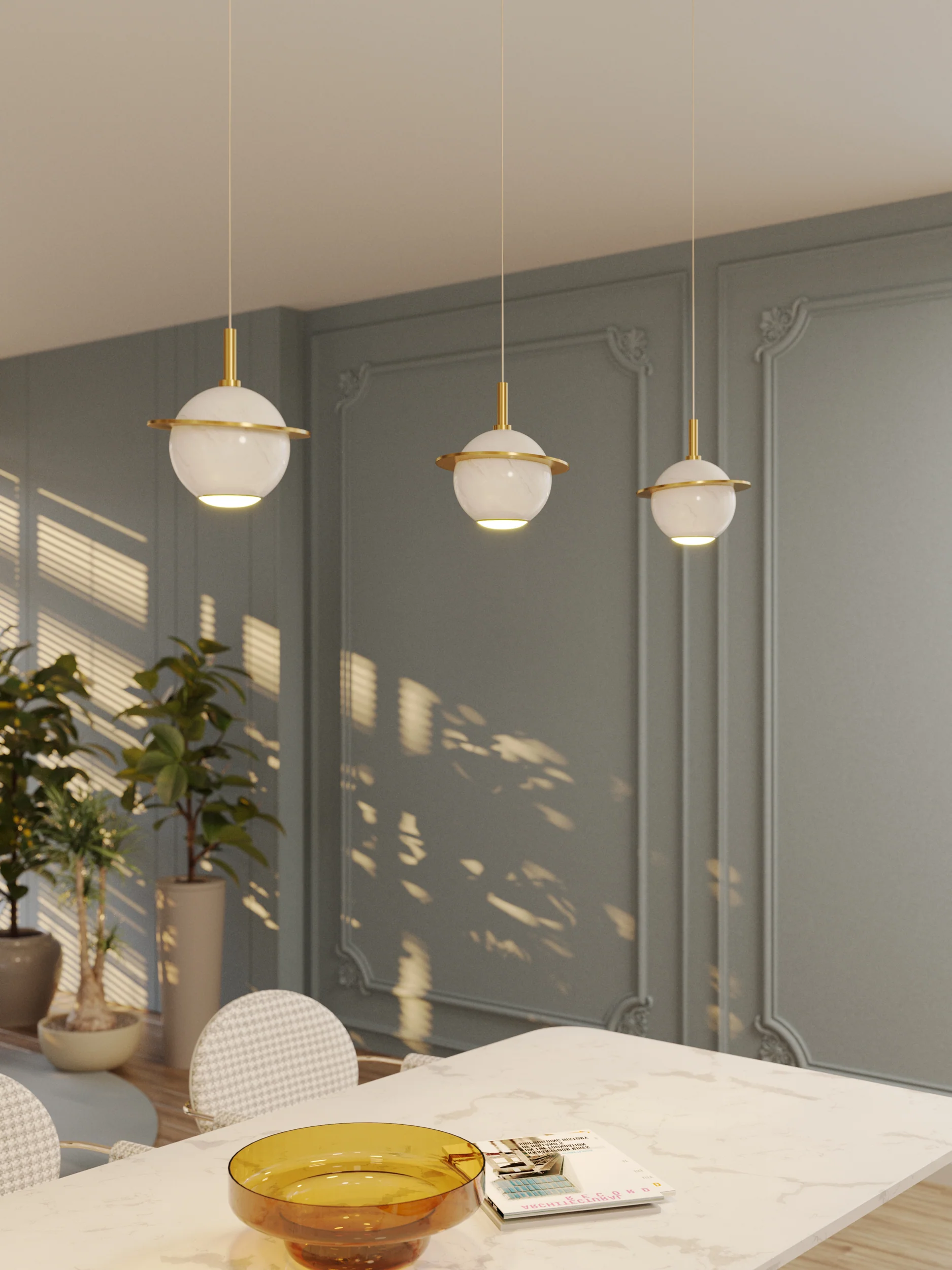Lampa wisząca Uranos biała - Image 2