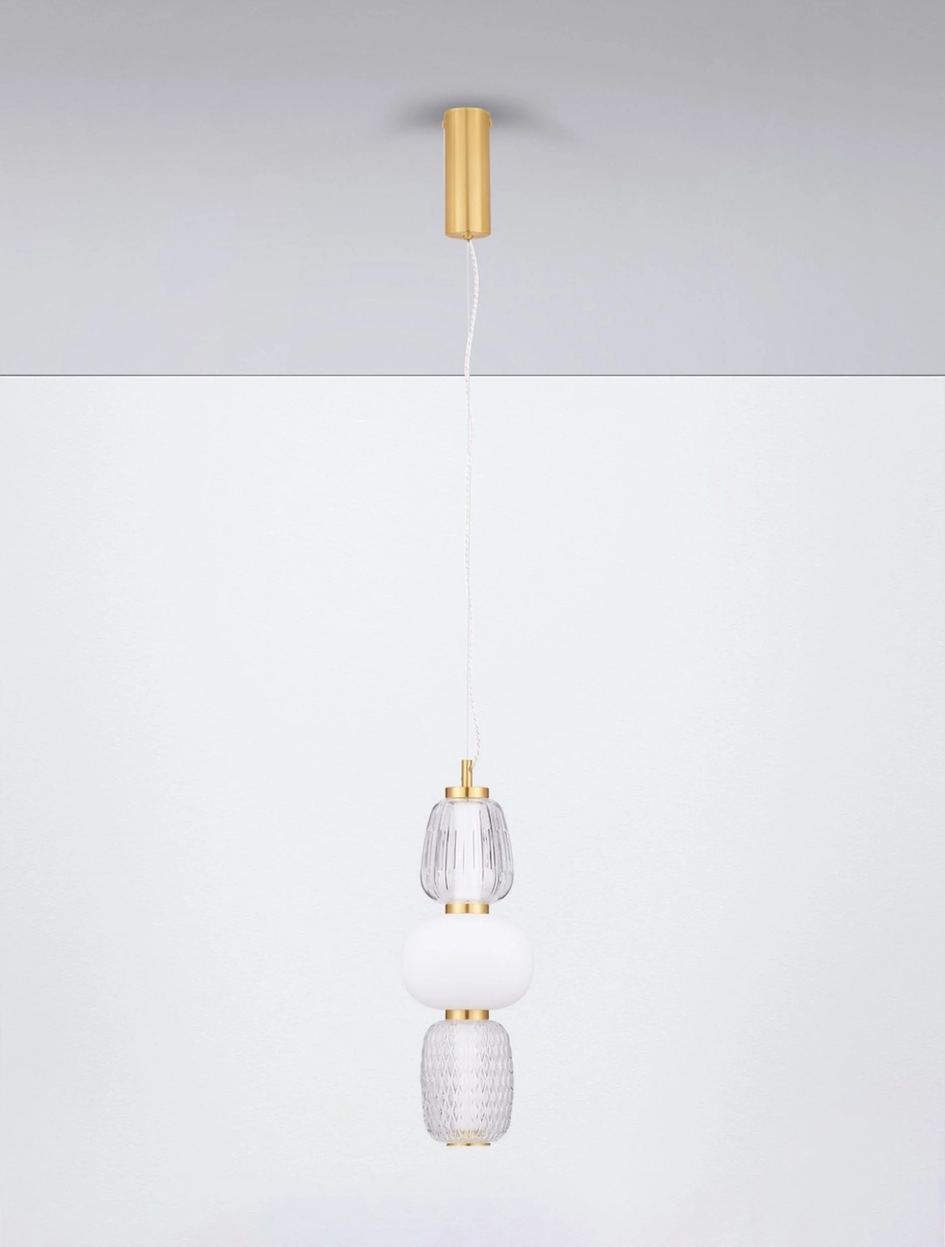 Lampa wisząca Velorya I LED biało-złota - Image 2