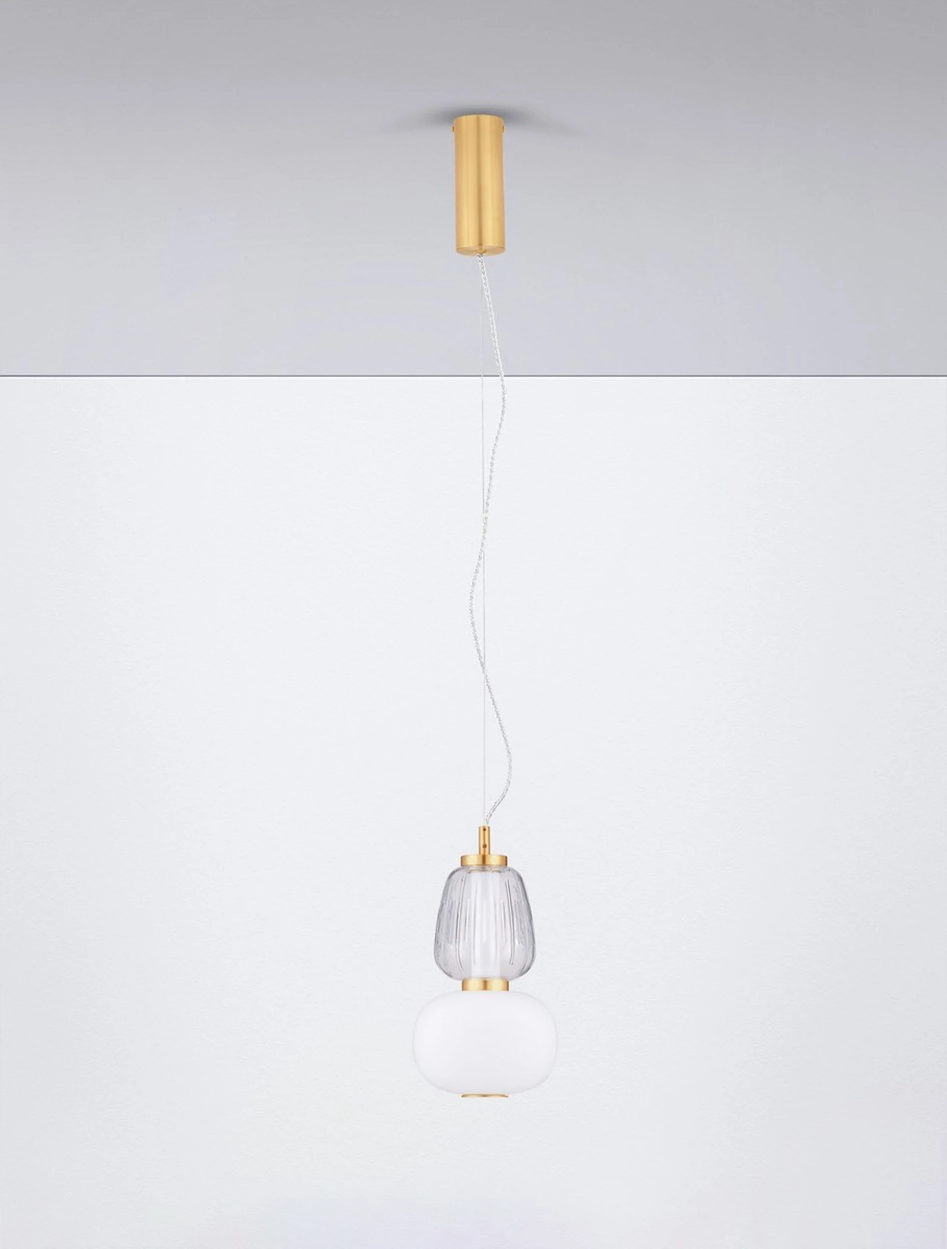 Lampa wisząca Velorya II LED biało-złota - Image 2
