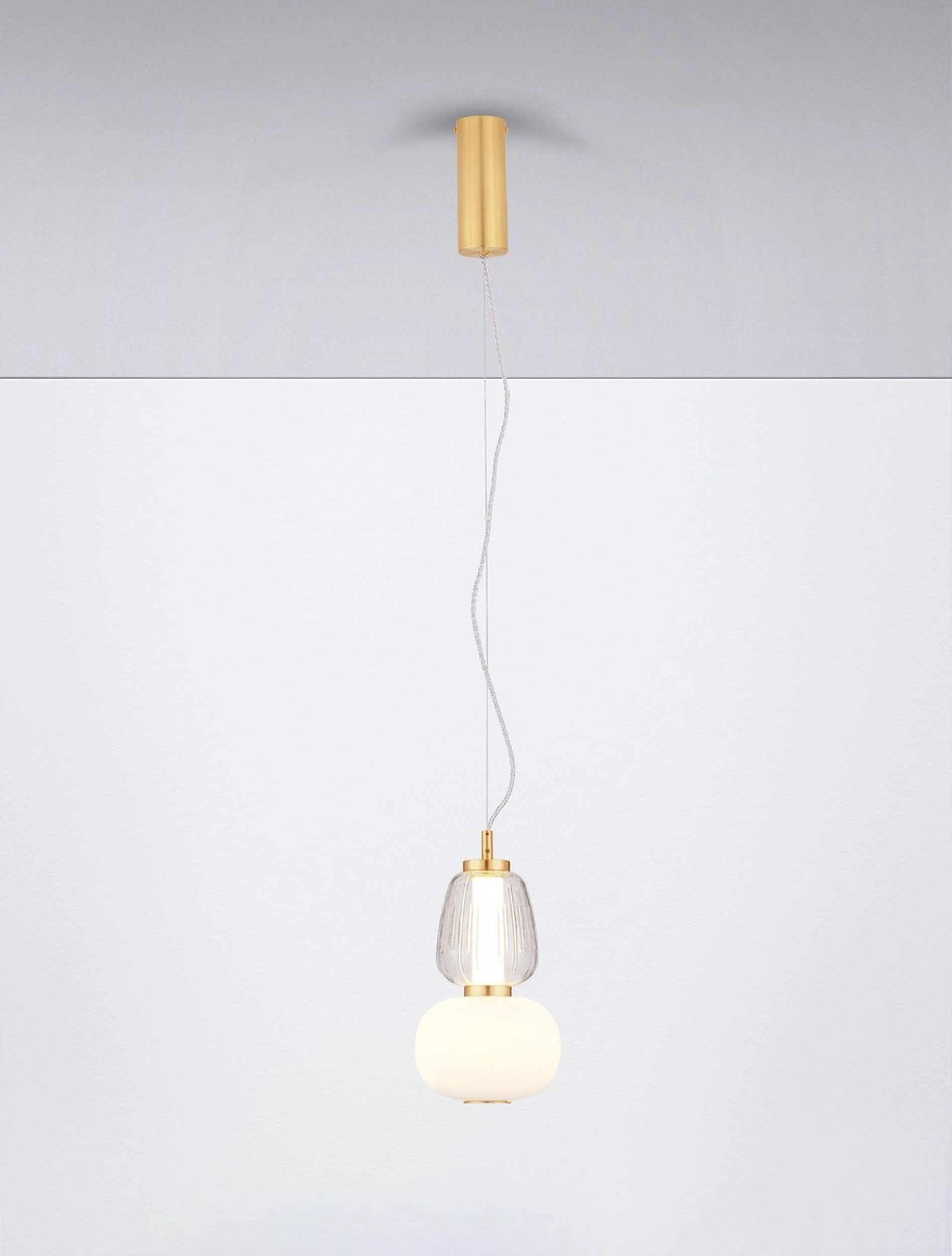 Lampa wisząca Velorya II LED biało-złota - Image 3