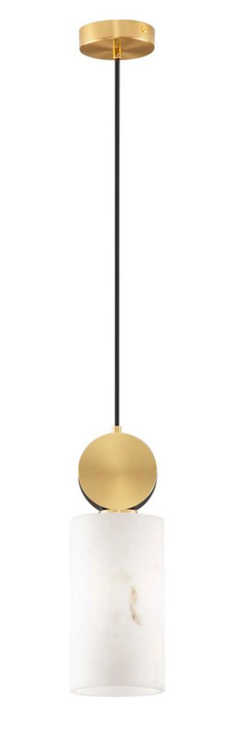 Lampa wisząca Xiteen złota marmurowa