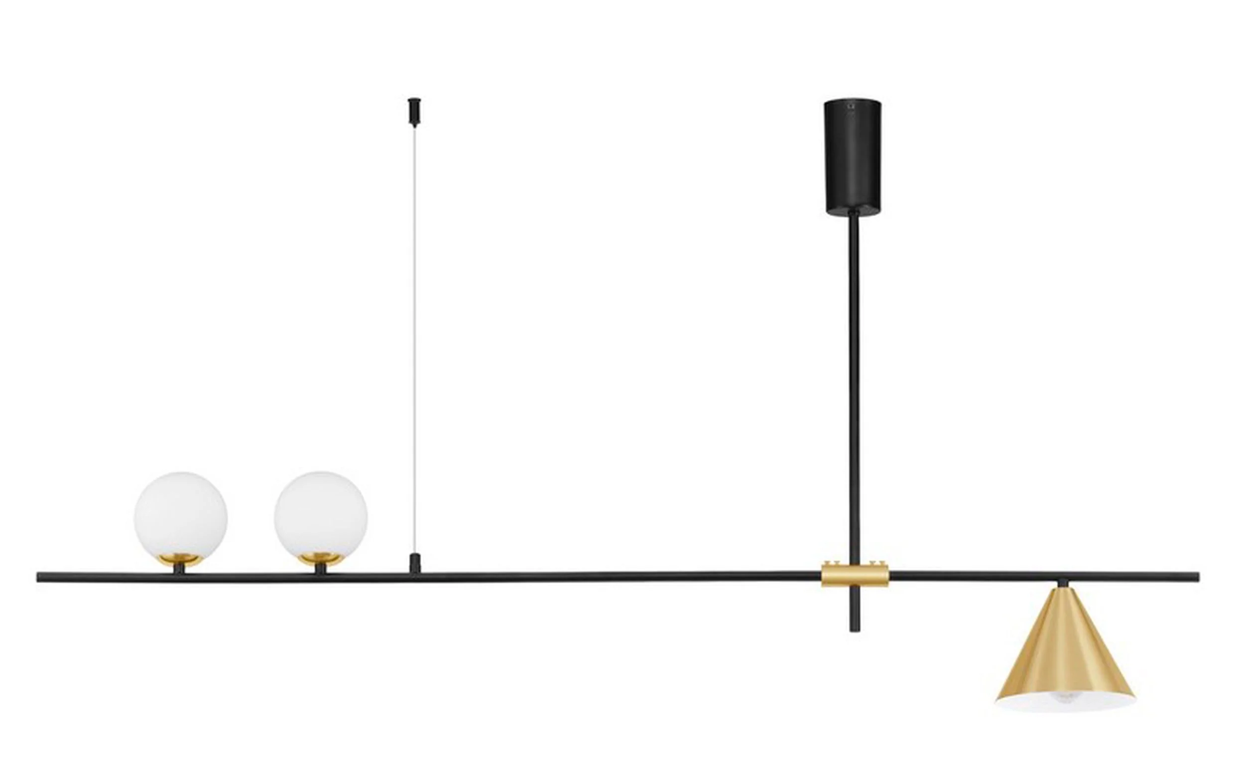 Lampa wisząca Zeletter x3 złoto-czarna