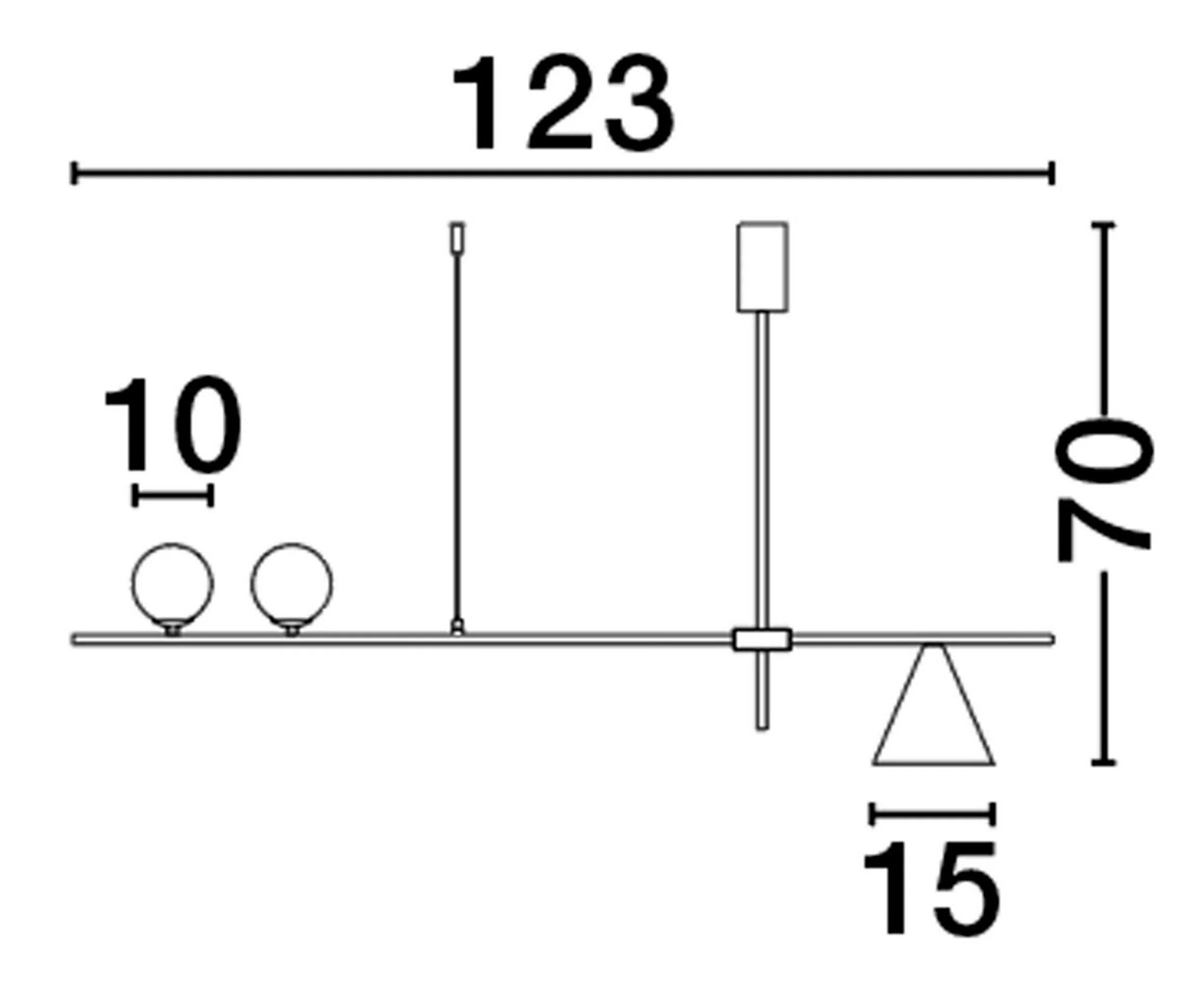 Lampa wisząca Zeletter x3 złoto-czarna - Image 3
