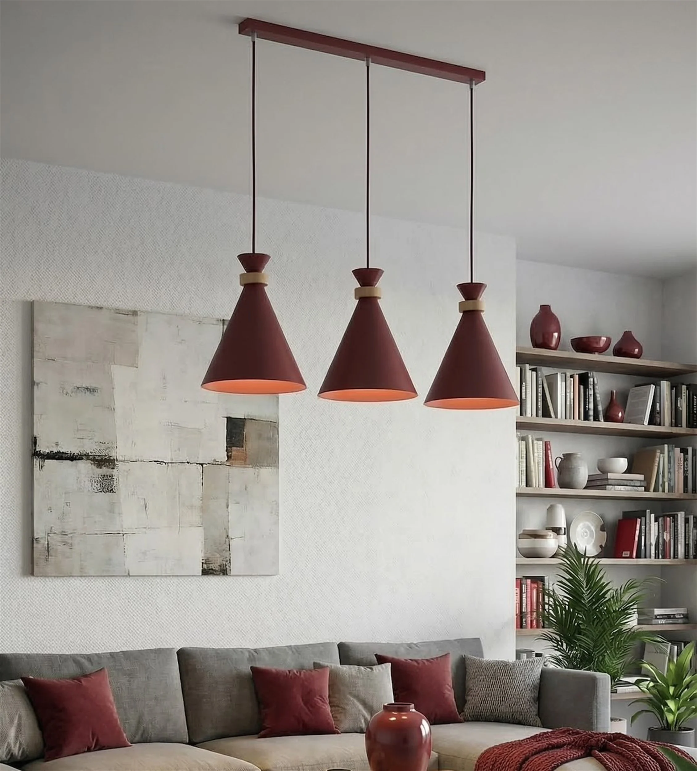 Lampa wisząca Zero x3 burgundowa - Image 5