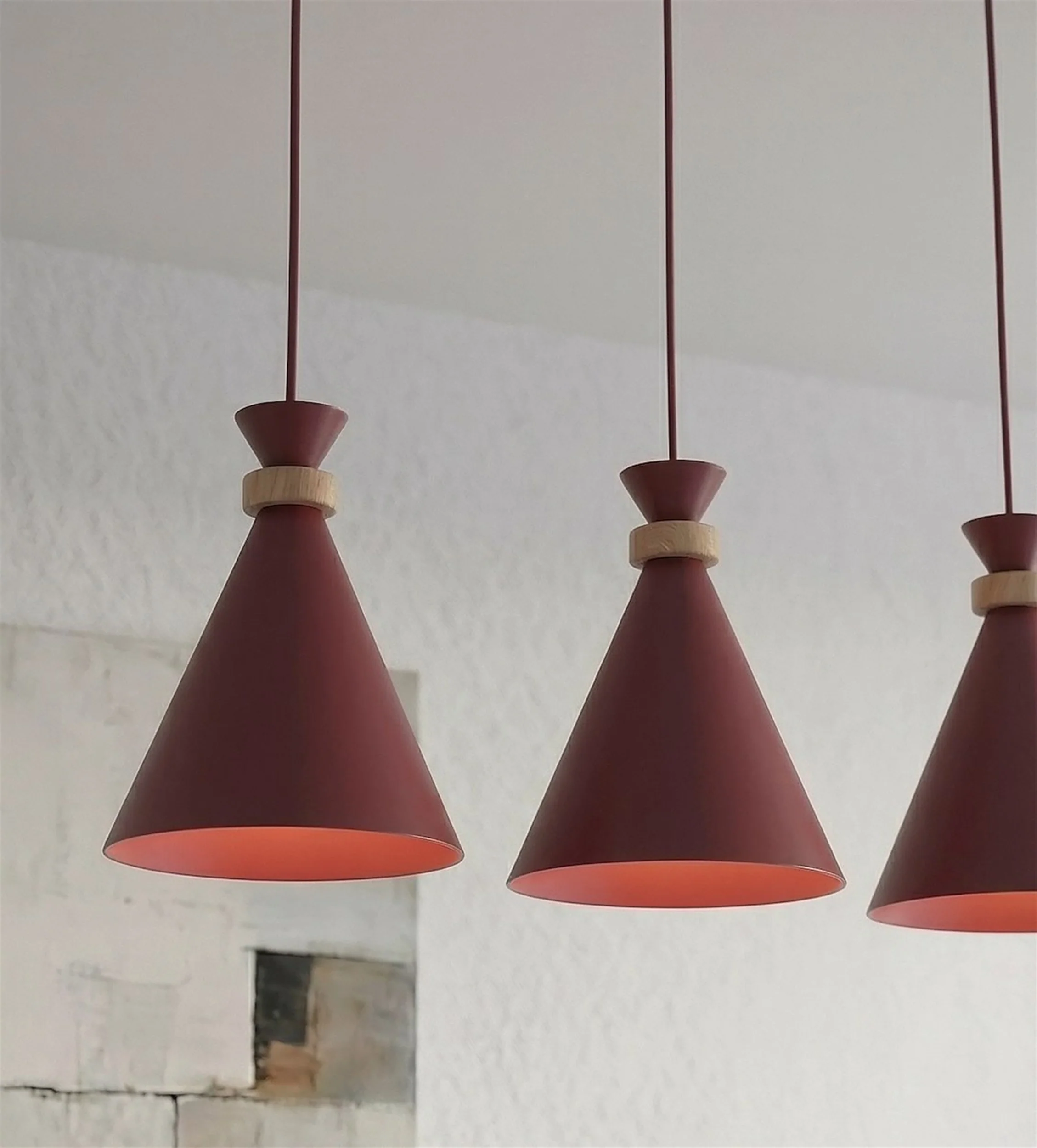 Lampa wisząca Zero x3 burgundowa - Image 6
