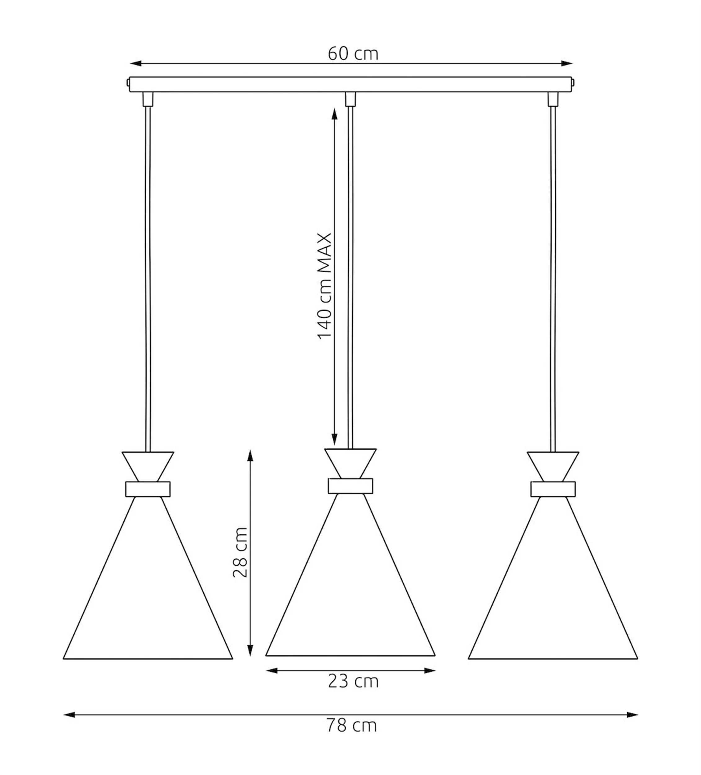Lampa wisząca Zero x3 burgundowa - Image 7