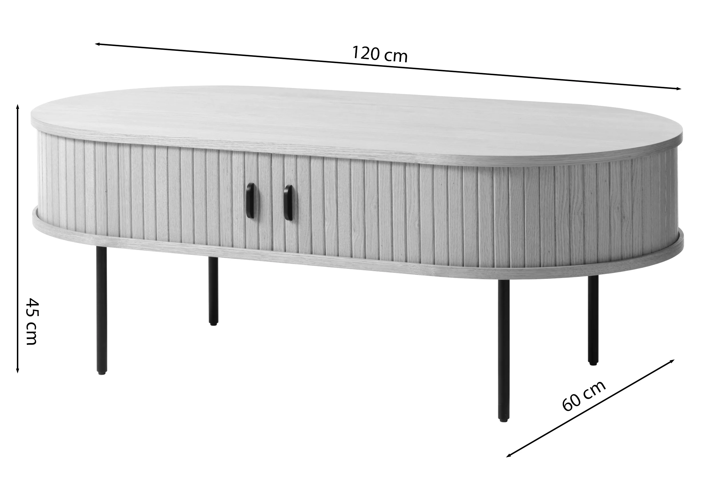 Ława drewniana Gativel 120x60 cm lamele dąb naturalny - Image 10