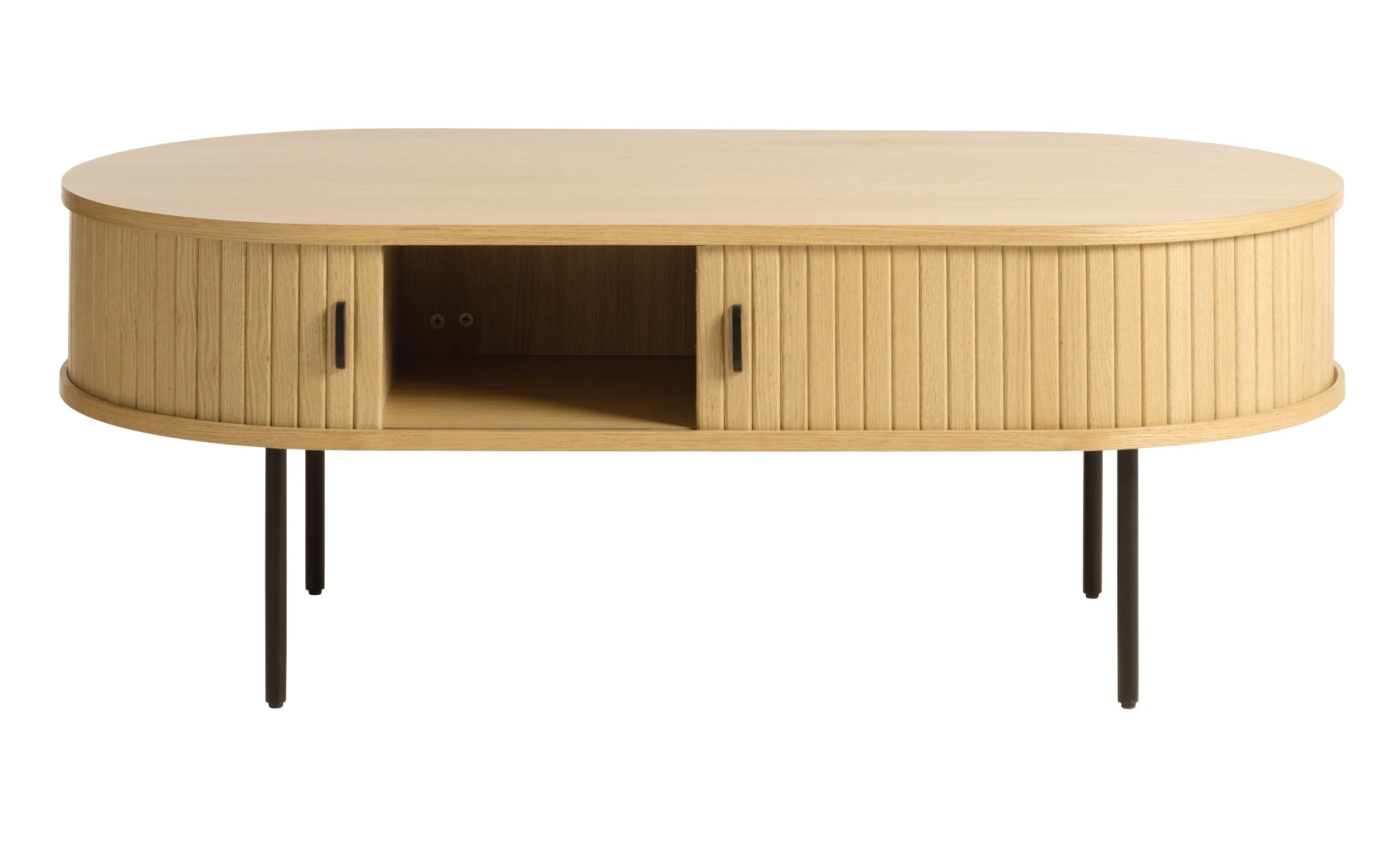 Ława drewniana Gativel 120x60 cm lamele dąb naturalny - Image 9