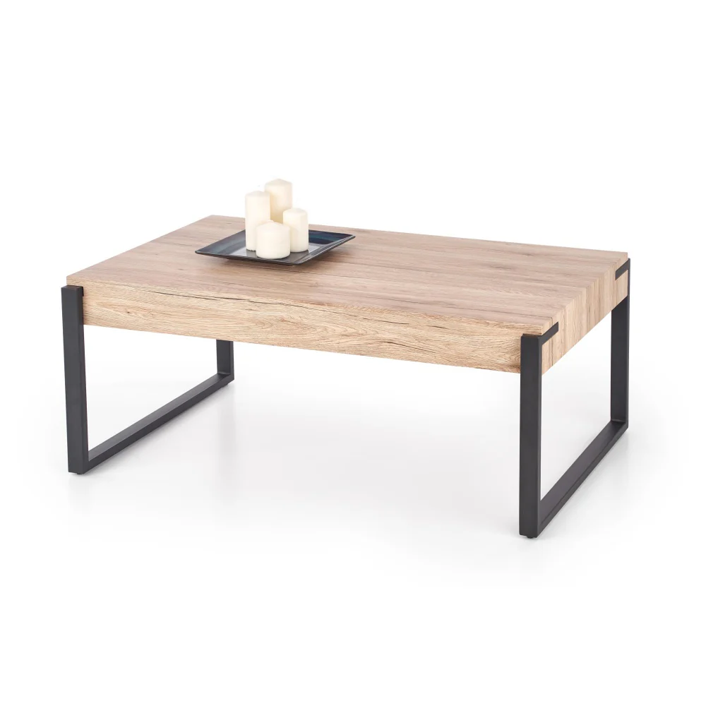 Ława Muros 110x64 cm dąb san remo - czarny - Image 5