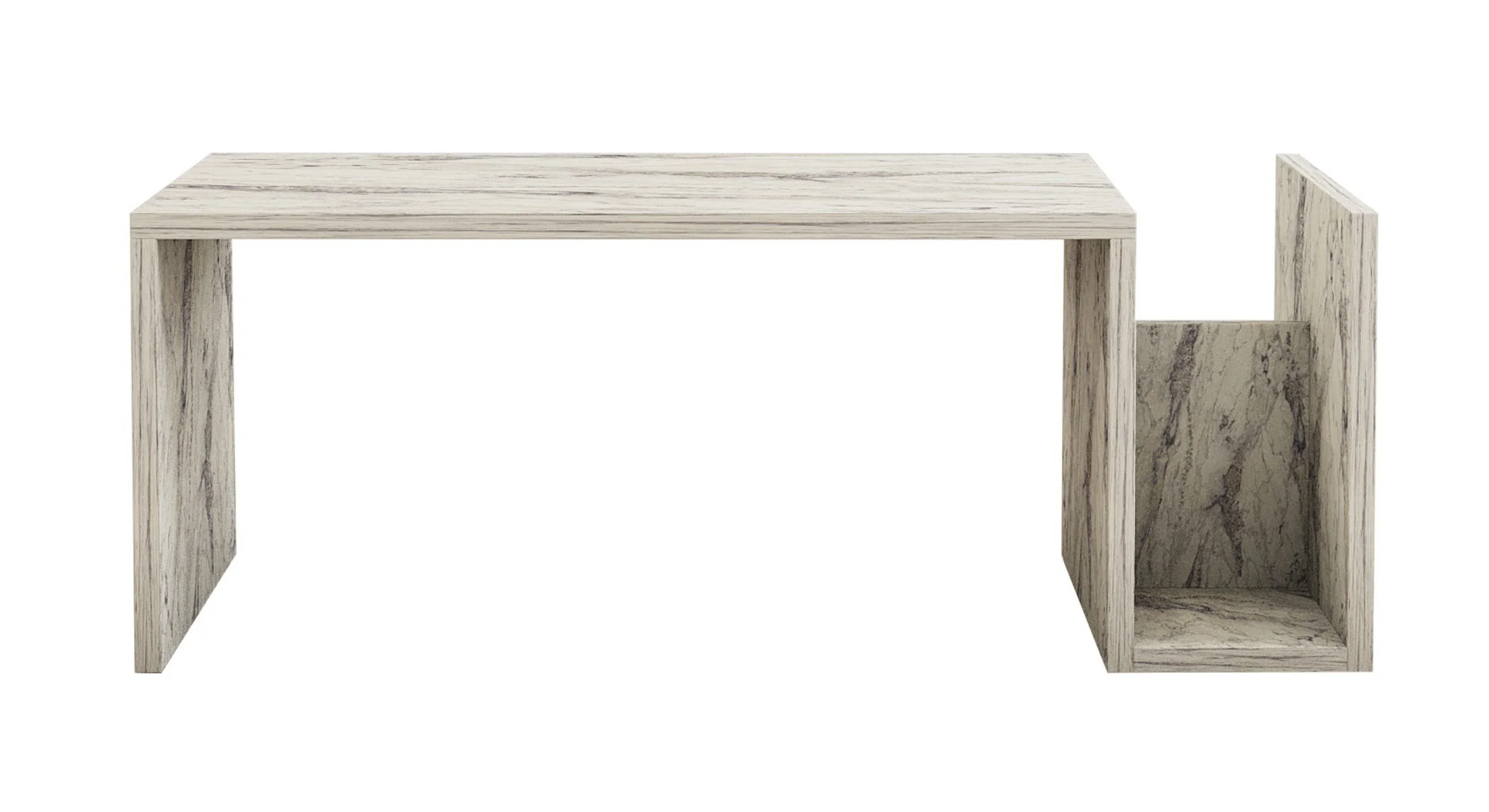 Ława nowoczesna Memo 87x50 cm marmur - Image 4