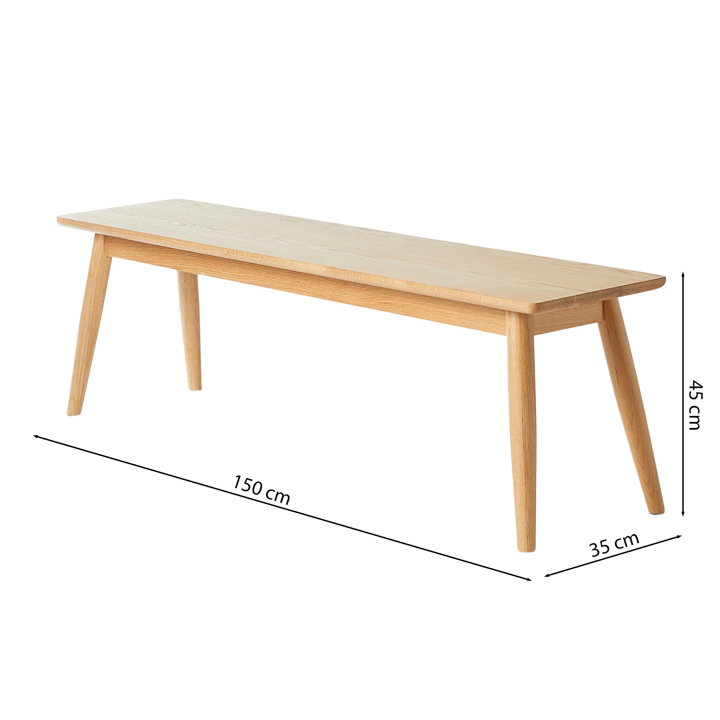 Ławka drewniana Visimmy 150 cm dąb - Image 5