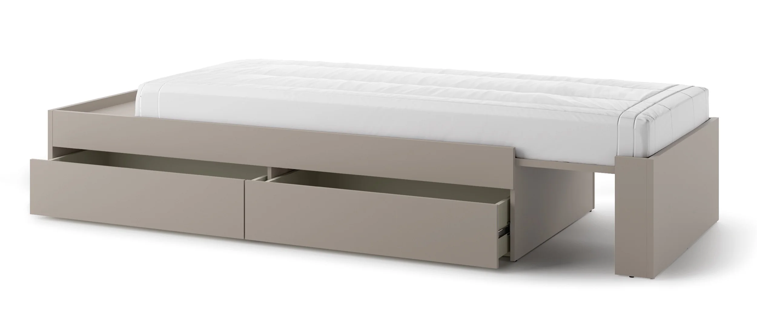 Łóżko młodzieżowe rozsuwane Woow z dwiema szufladami 205-248 cm clay grey - Image 7
