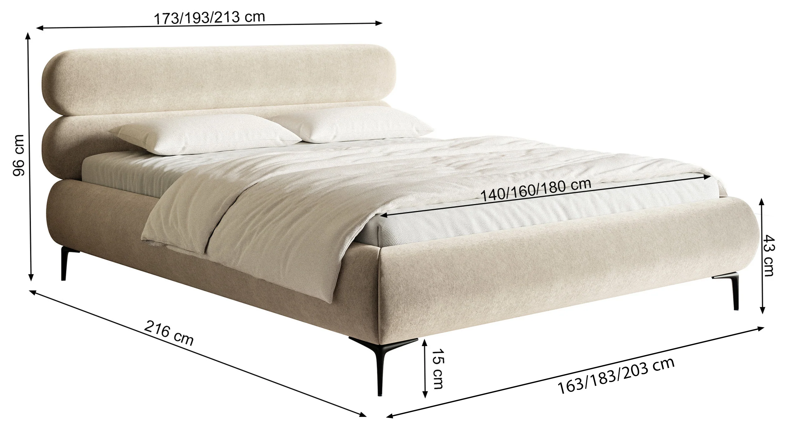 Łóżko tapicerowane 180x200 cm Roule z pojemnikiem stelaż metalowy miedziane welur hydrofobowy nóżki złote - Image 8