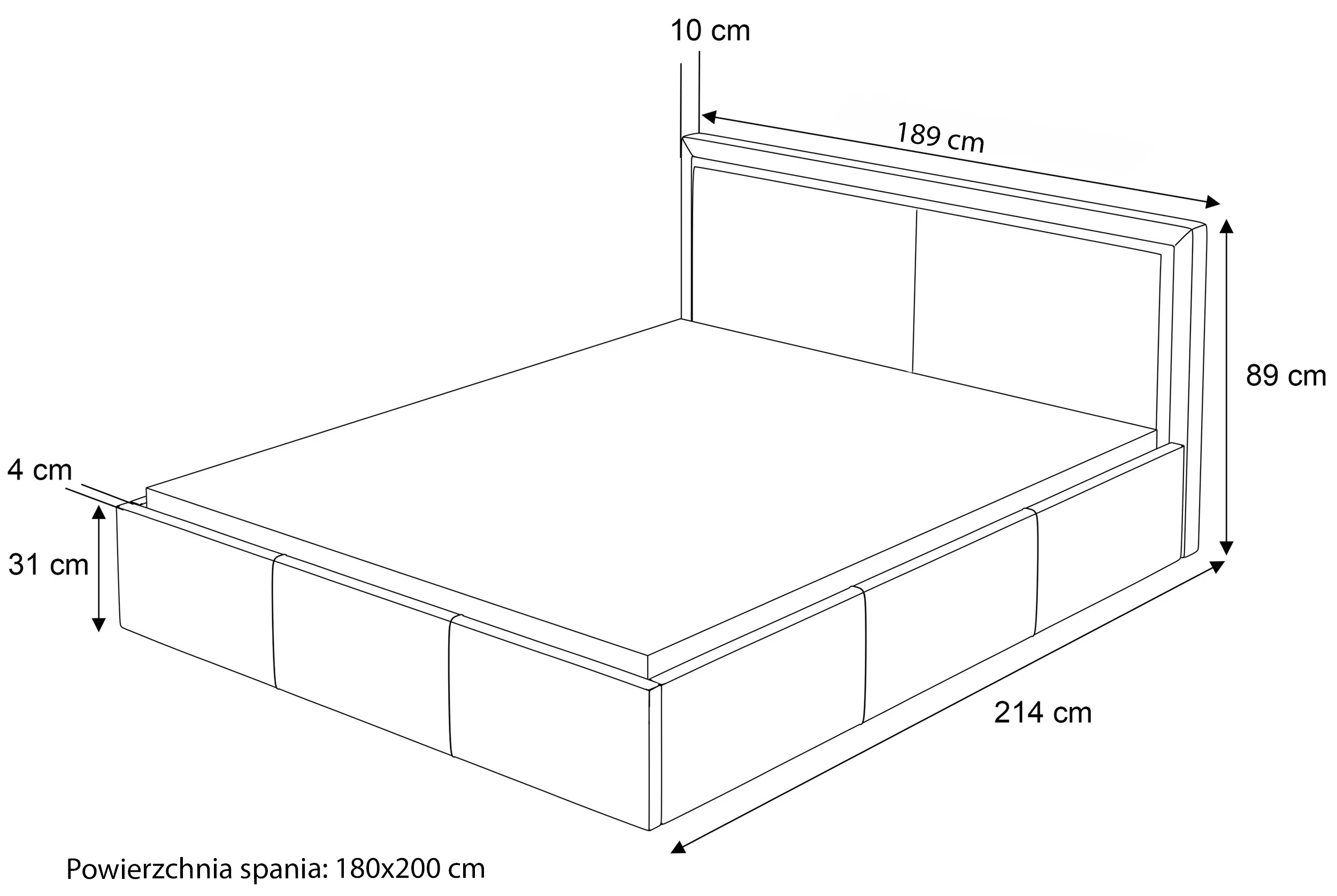 Łóżko tapicerowane 180x200 cm Soave II z pojemnikiem i metalowym stelażem ciemnozielony welur - Image 6