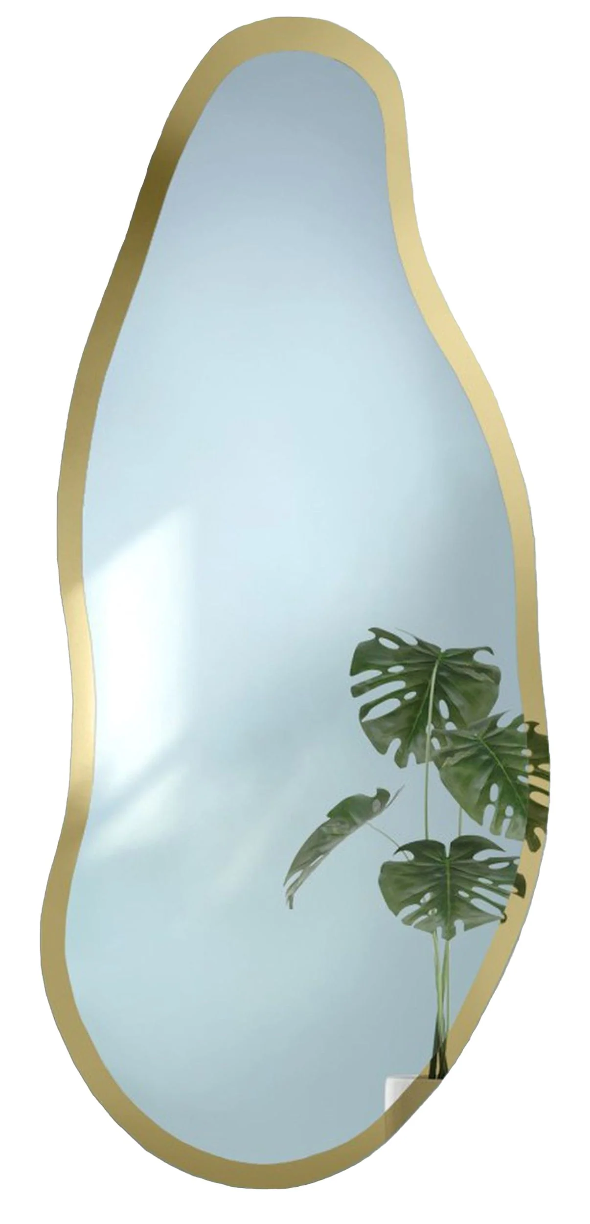 Lustro ścienne Baryt 154x60 cm w ramie złoty połysk