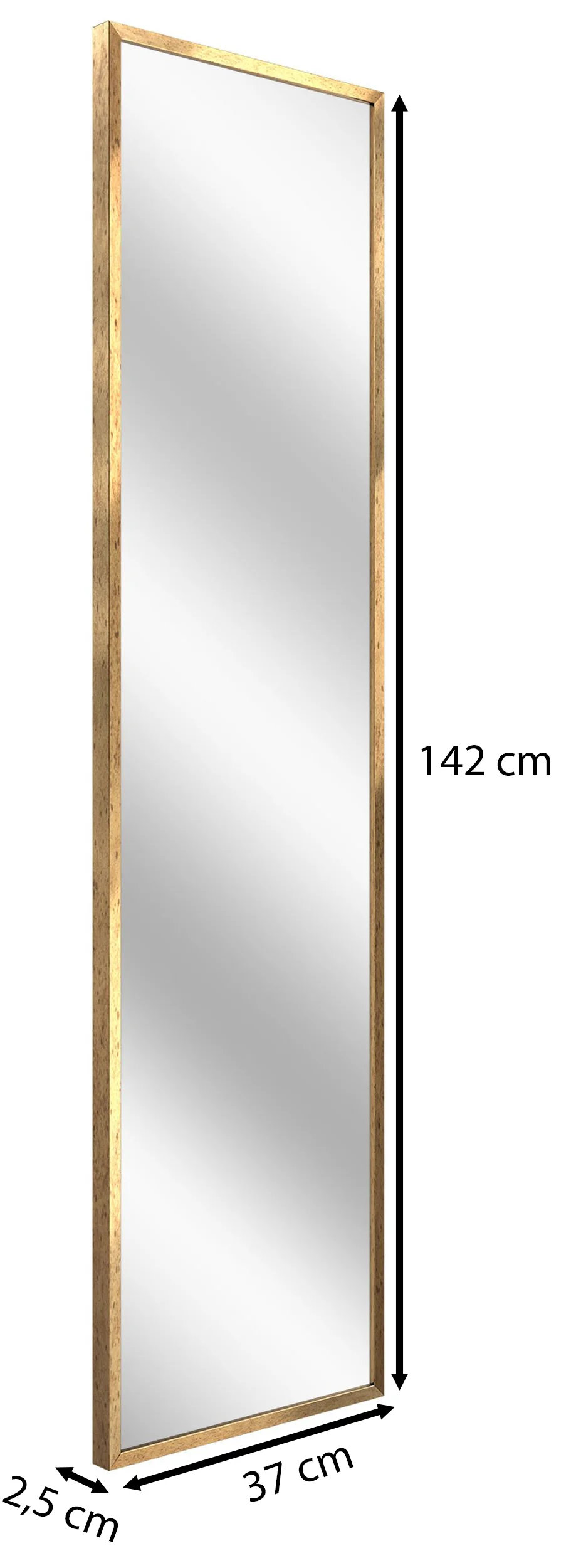 Lustro ścienne Dalone 142x37 cm stare złoto - Image 6