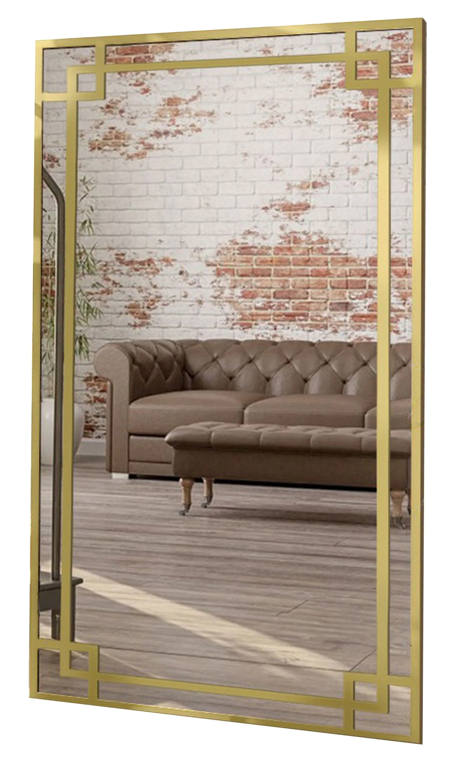 Lustro ścienne Gabriela 120x60 cm w złotej ramie