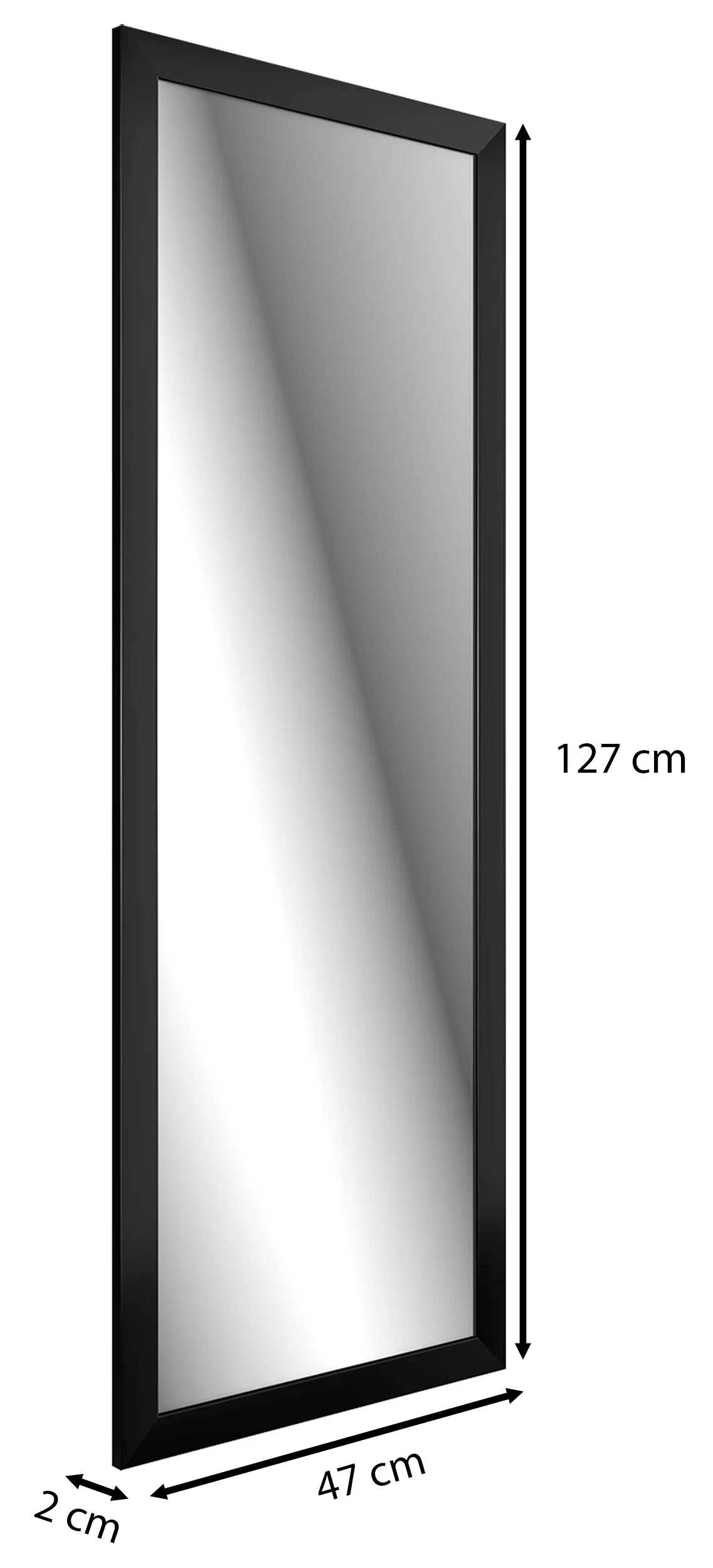 Lustro ścienne Gahtion 127x47 cm czarne - Image 5