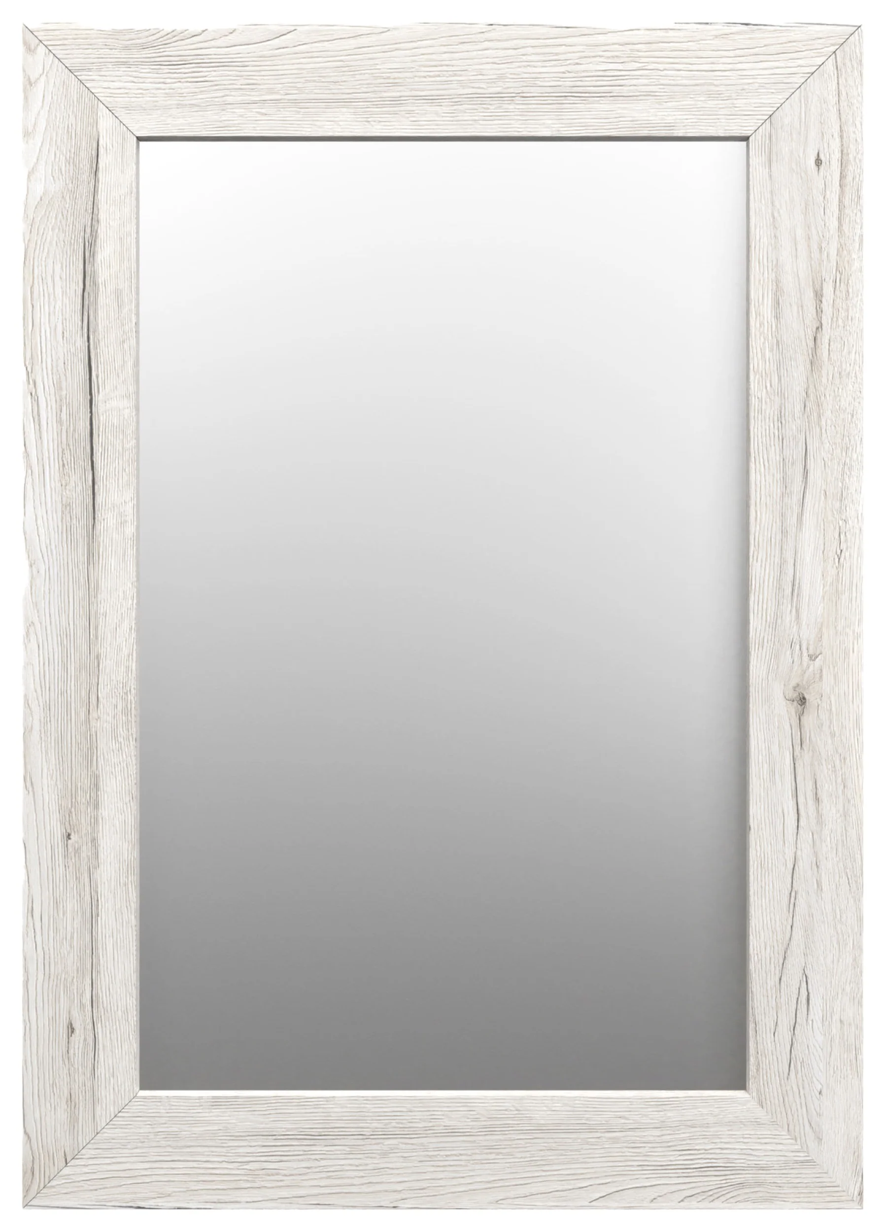 Lustro ścienne Hausly 86x60 cm białe drewno